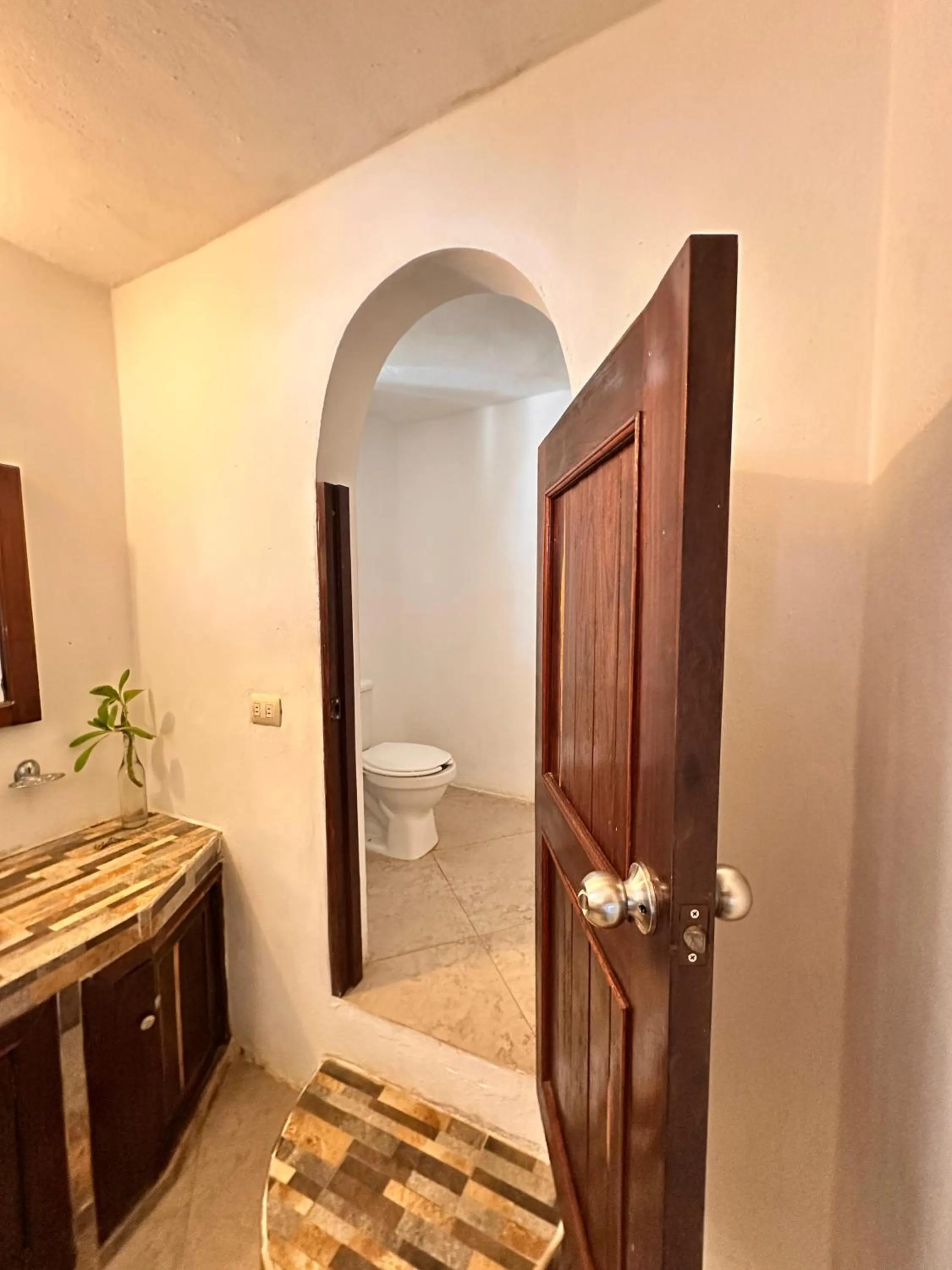 Bathroom in Playa Canek Beachfront Eco Hotel