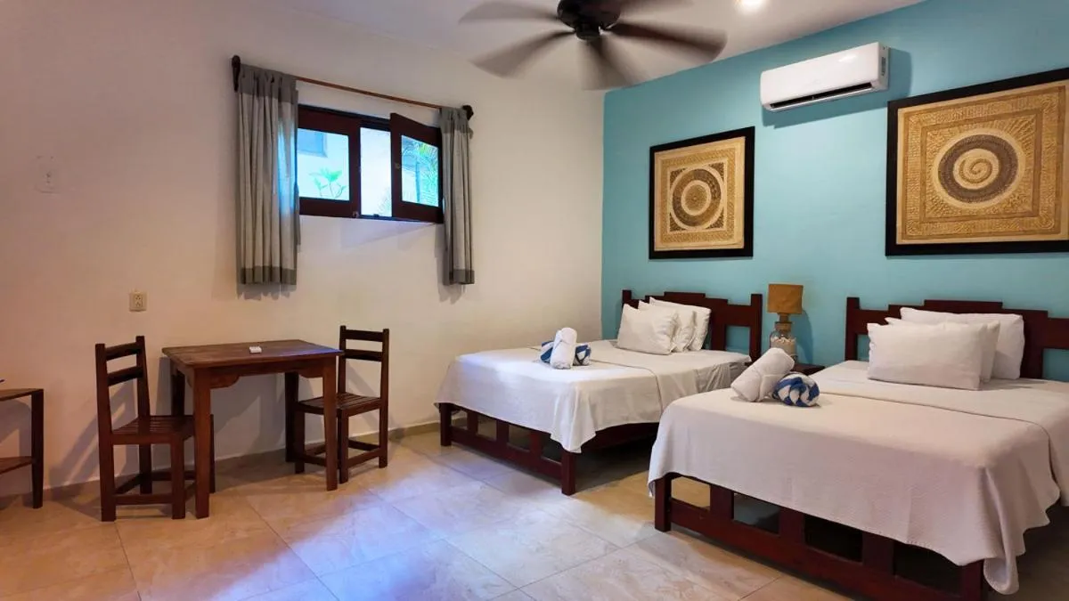 Standard Twin Room with Garden View in Playa Canek Beachfront Eco Hotel