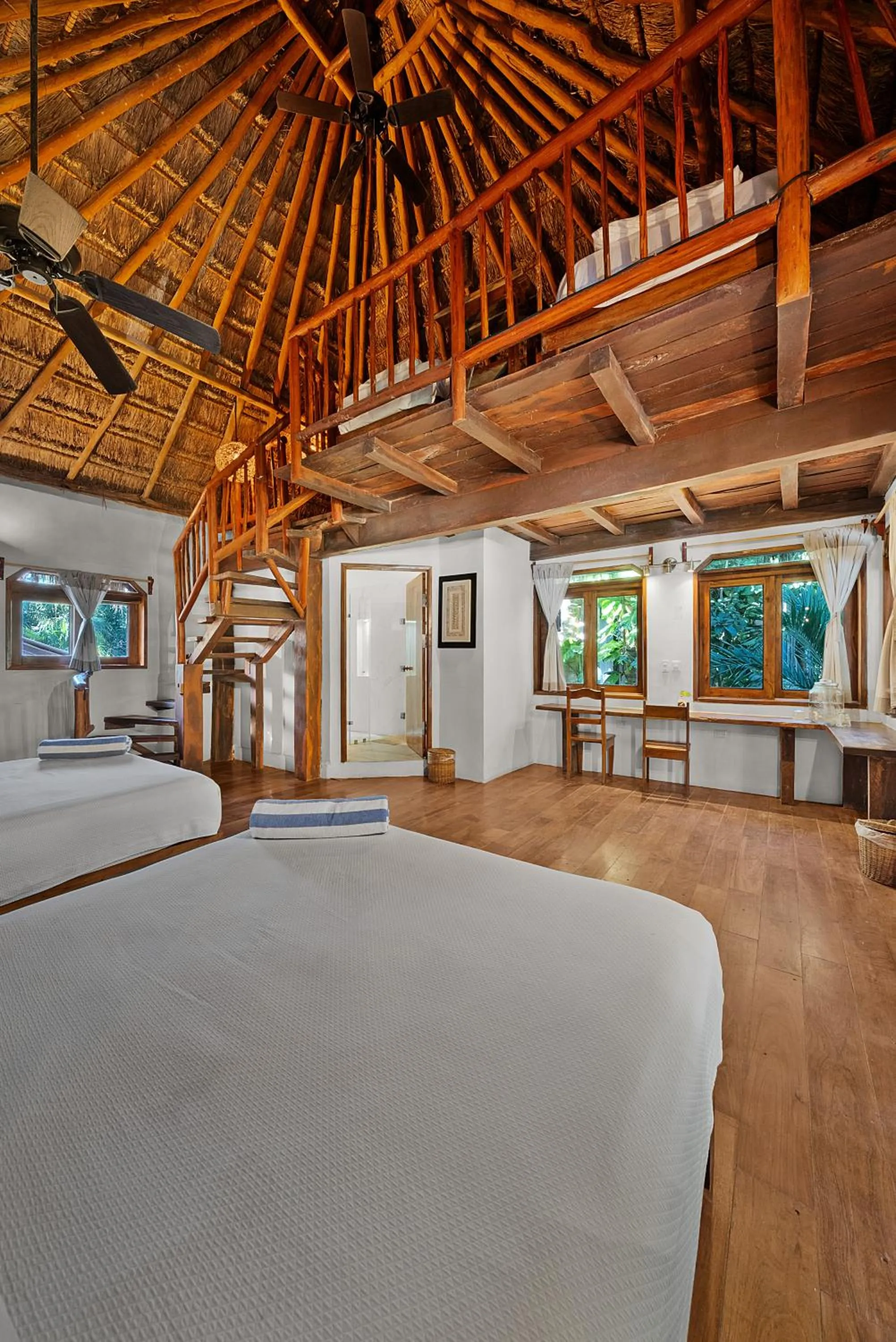 Bed in Playa Canek Beachfront Eco Hotel