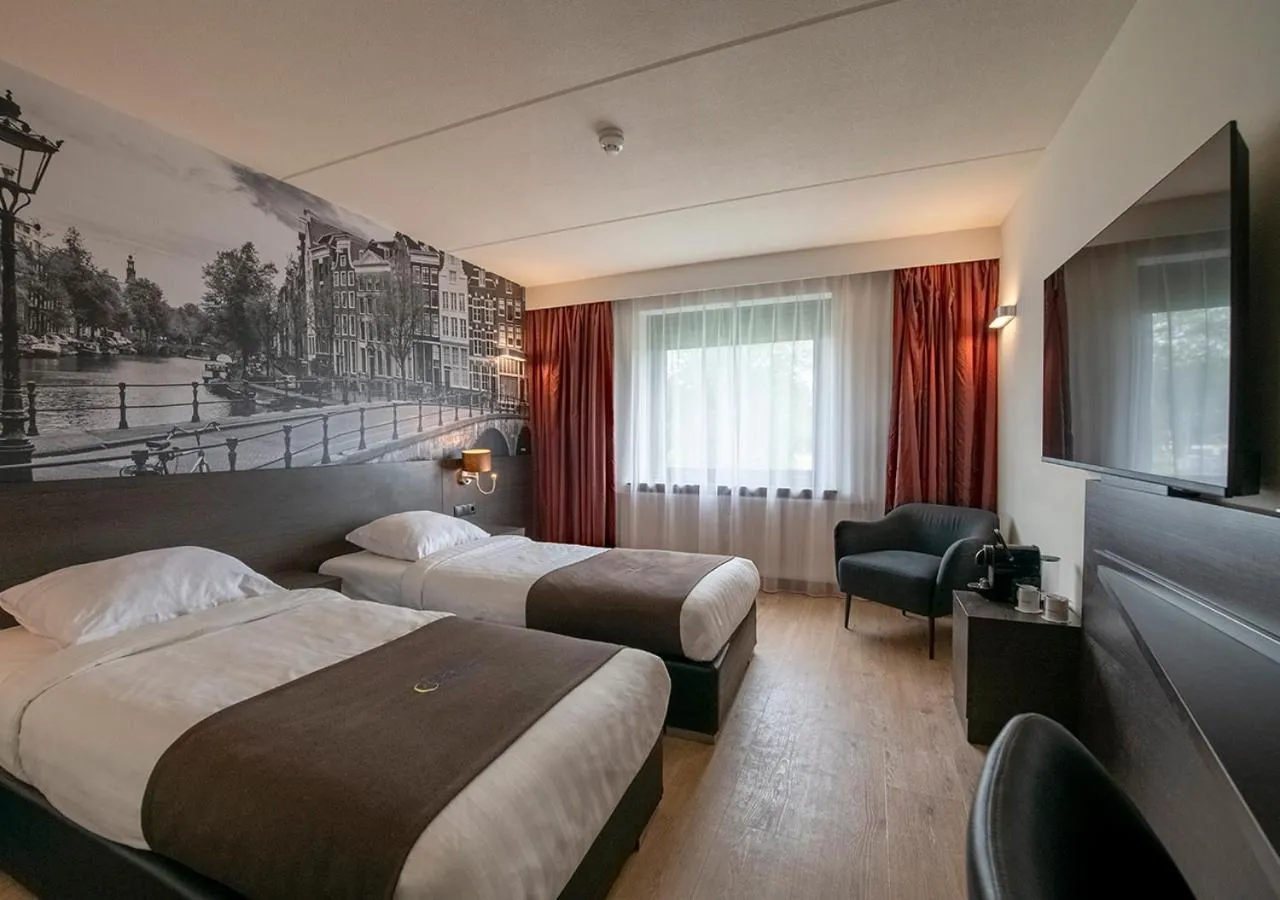 Bed in Bastion Hotel Amsterdam Noord