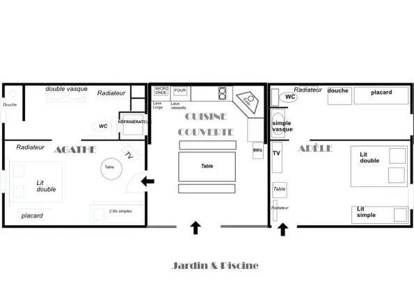 Floor plan in Le Gage location de vacance à la semaine