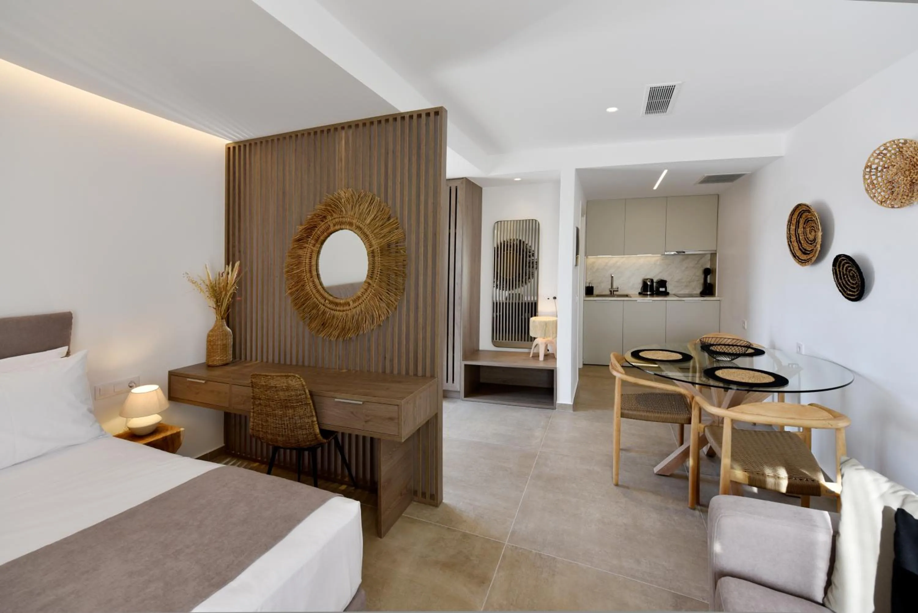 Bed in Anais Milos Suites