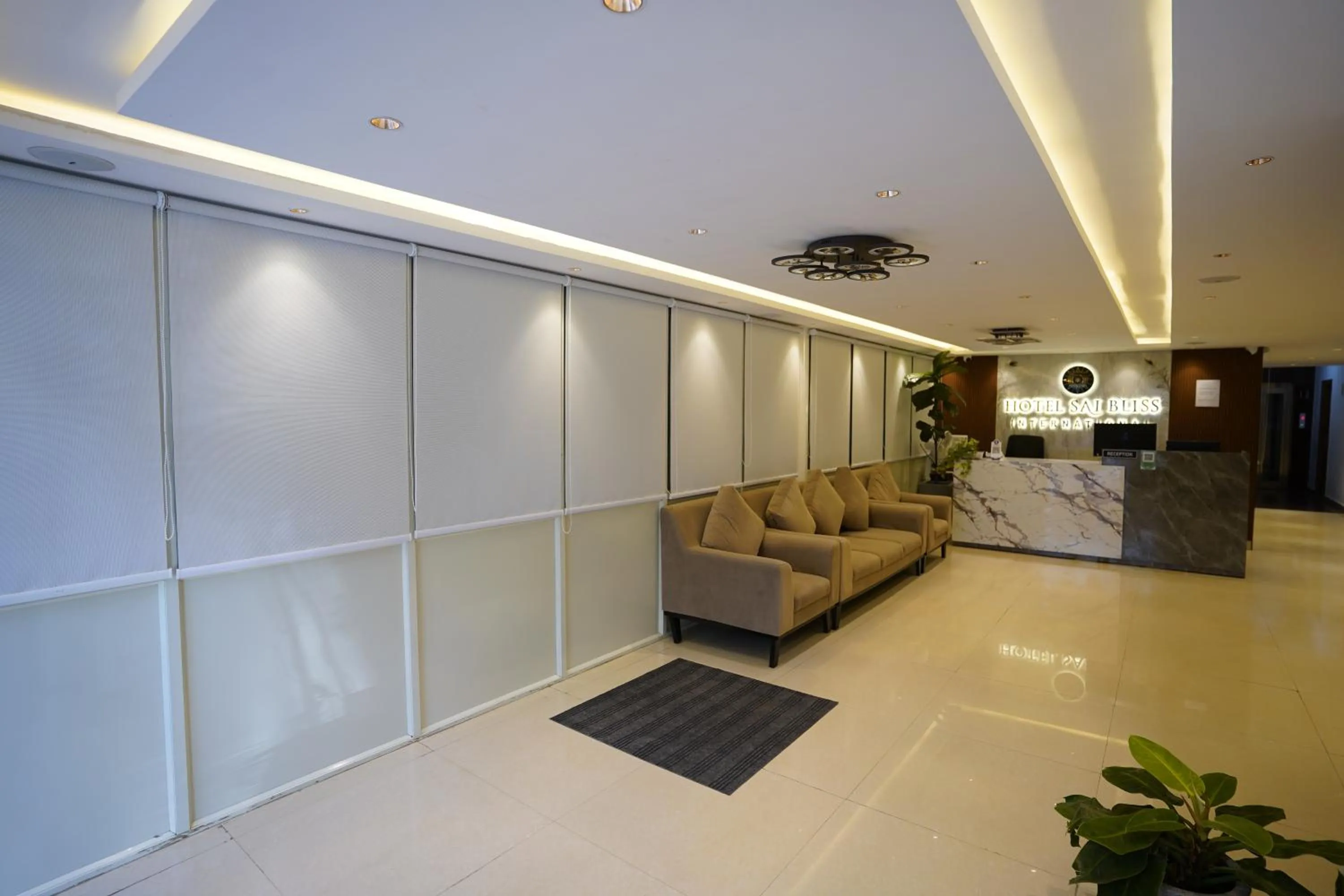 Seating area in Sai Bliss International, Manyata Tech Park