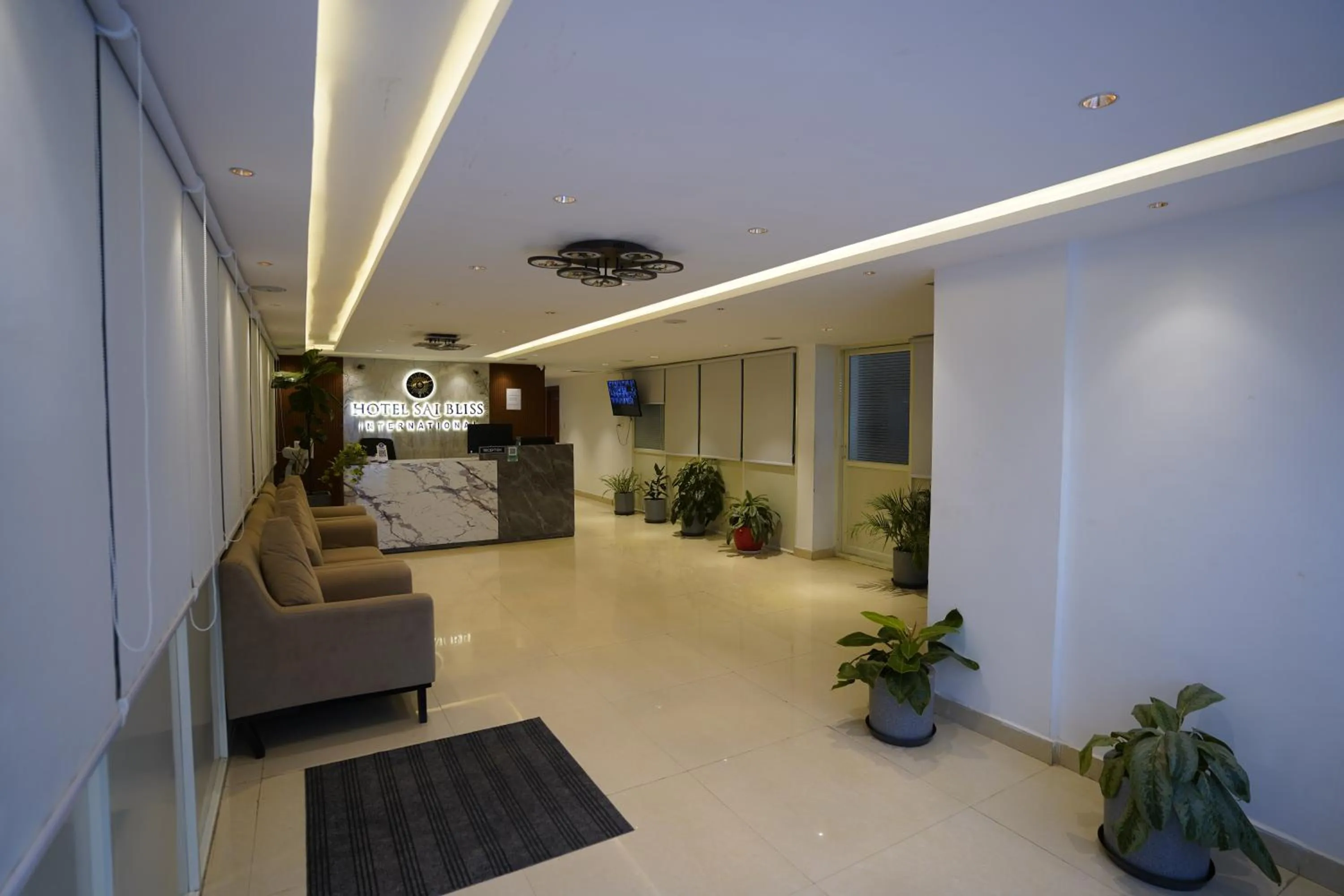 Seating area in Sai Bliss International, Manyata Tech Park