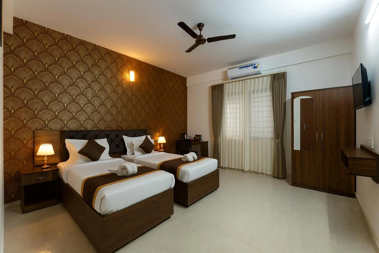 Bedroom, Bed in Sai Bliss International, Manyata Tech Park