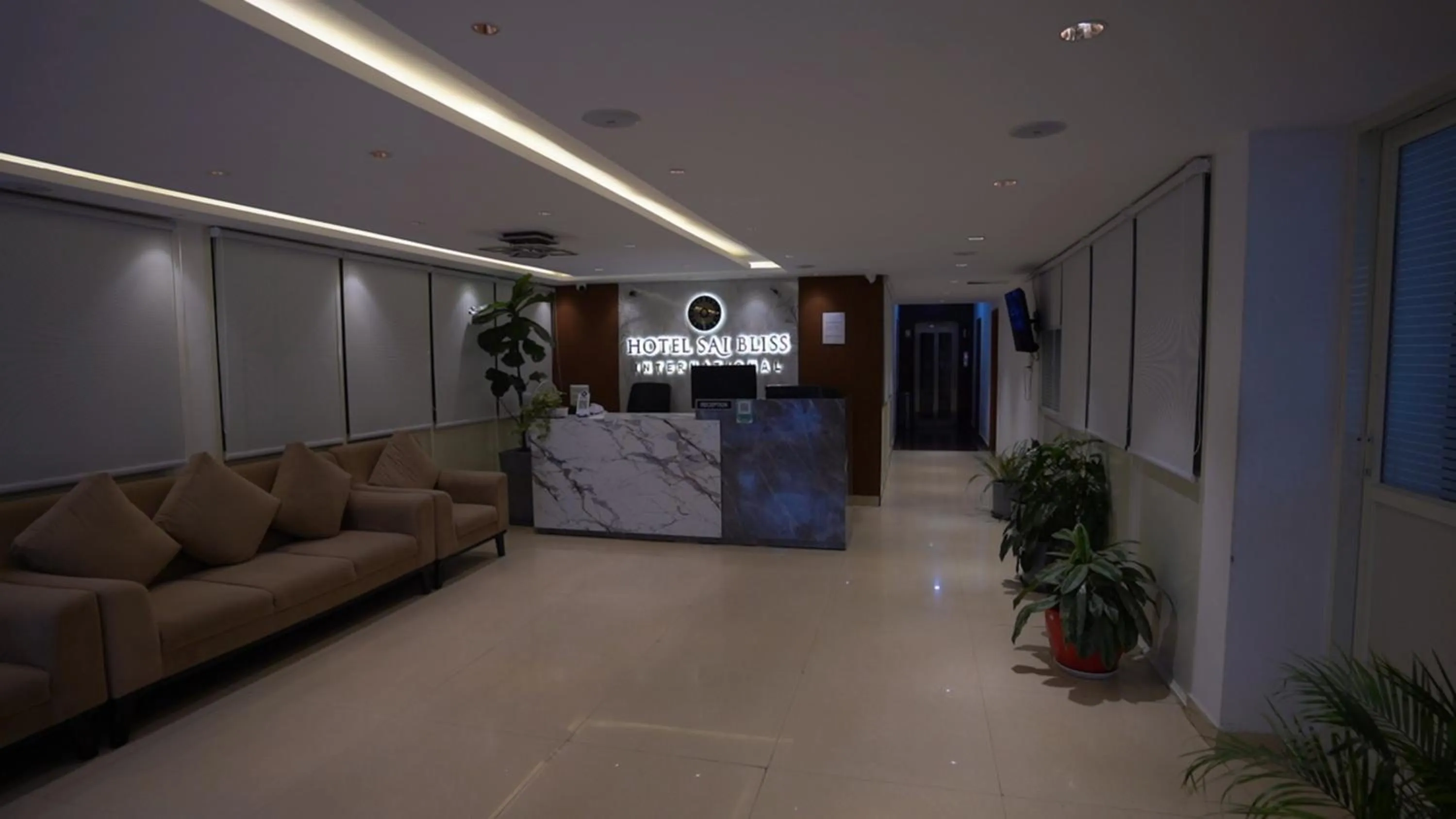 Seating area in Sai Bliss International, Manyata Tech Park