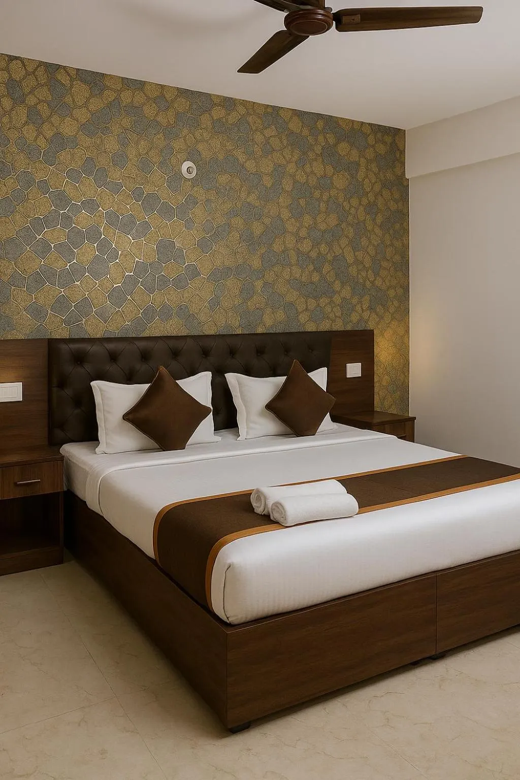 Bedroom, Bed in Sai Bliss International, Manyata Tech Park