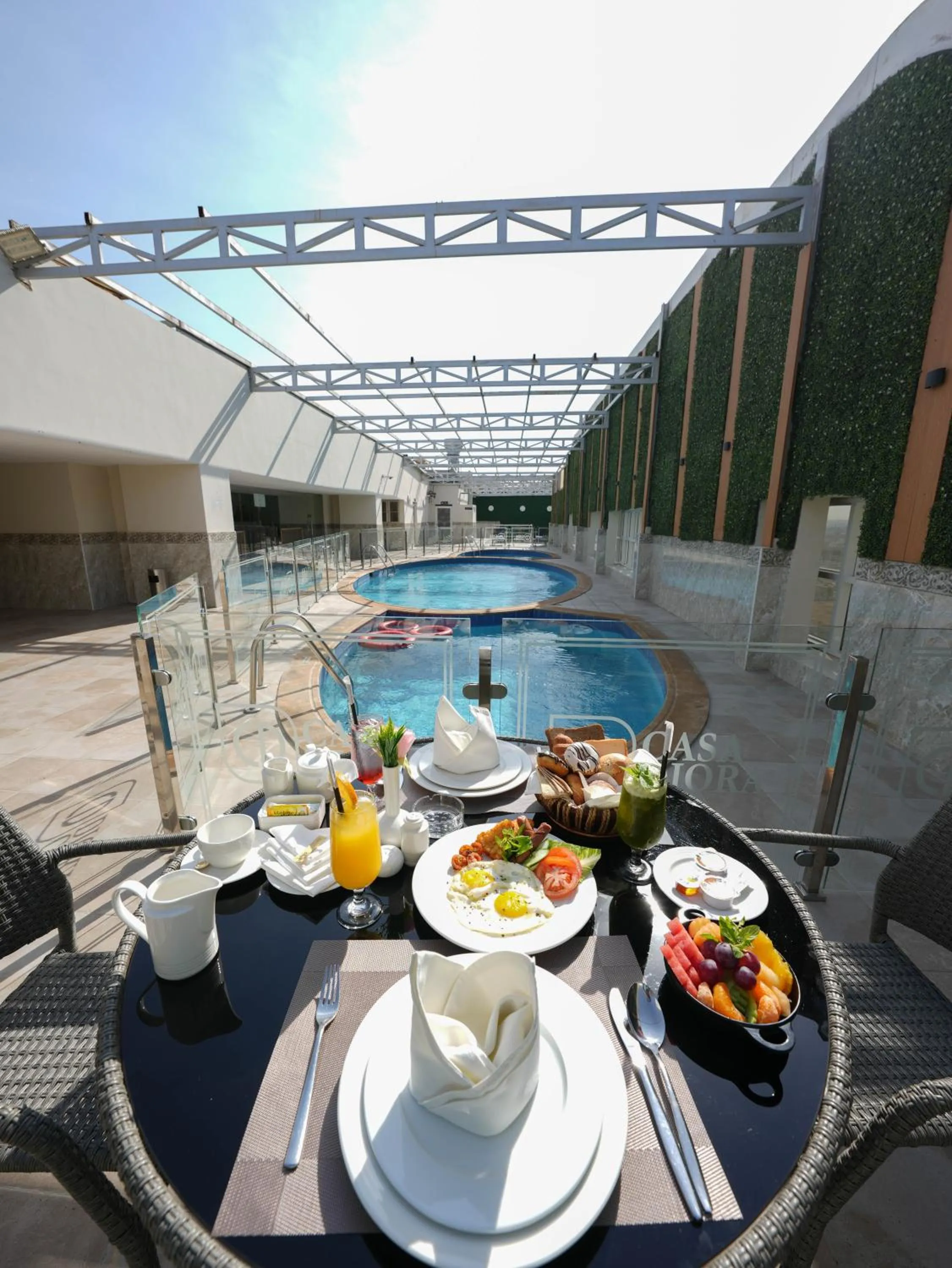 Pool view in Casa Diora Hotel Al Naseem