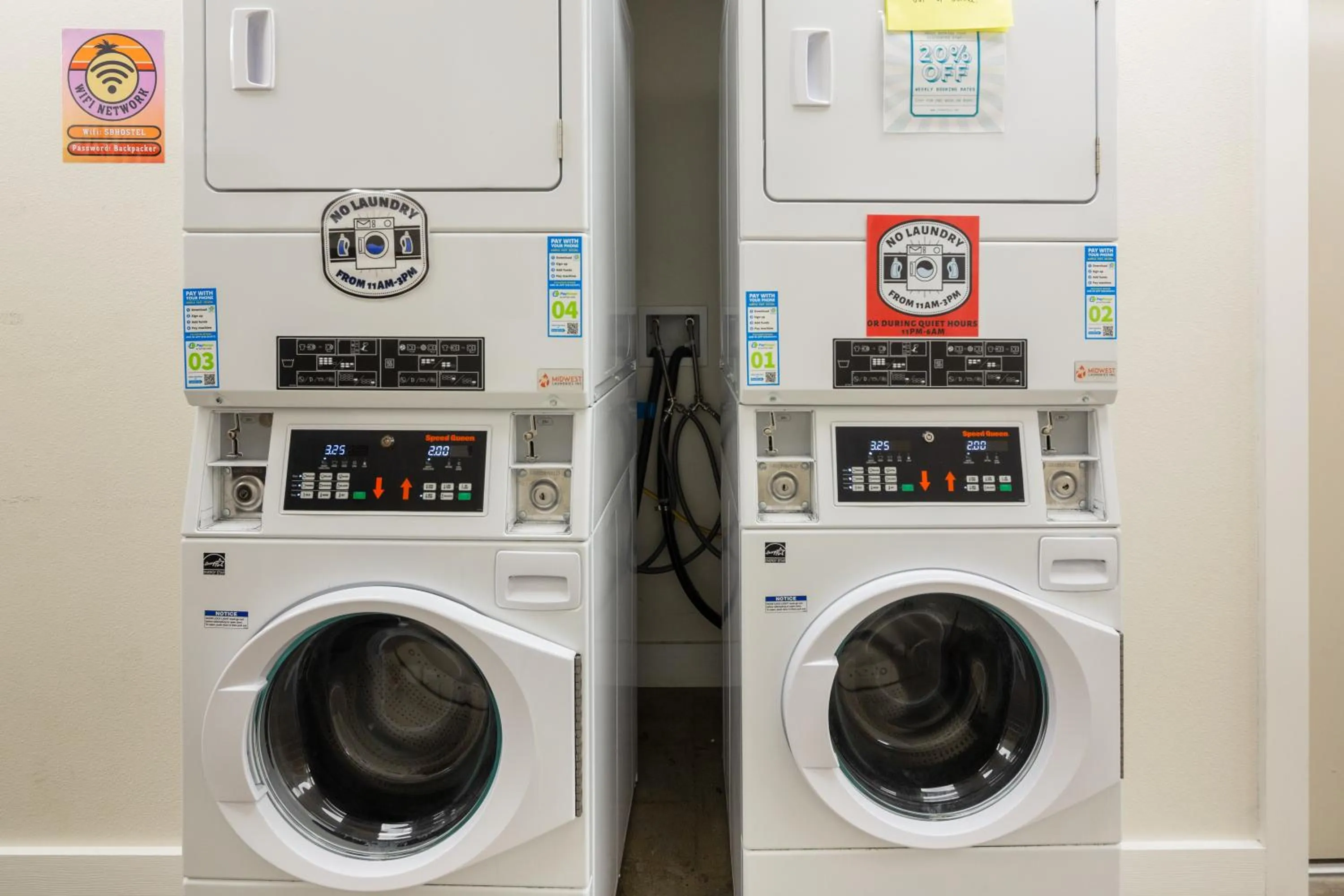 washing machine in ITH Santa Barbara Surf Hostel