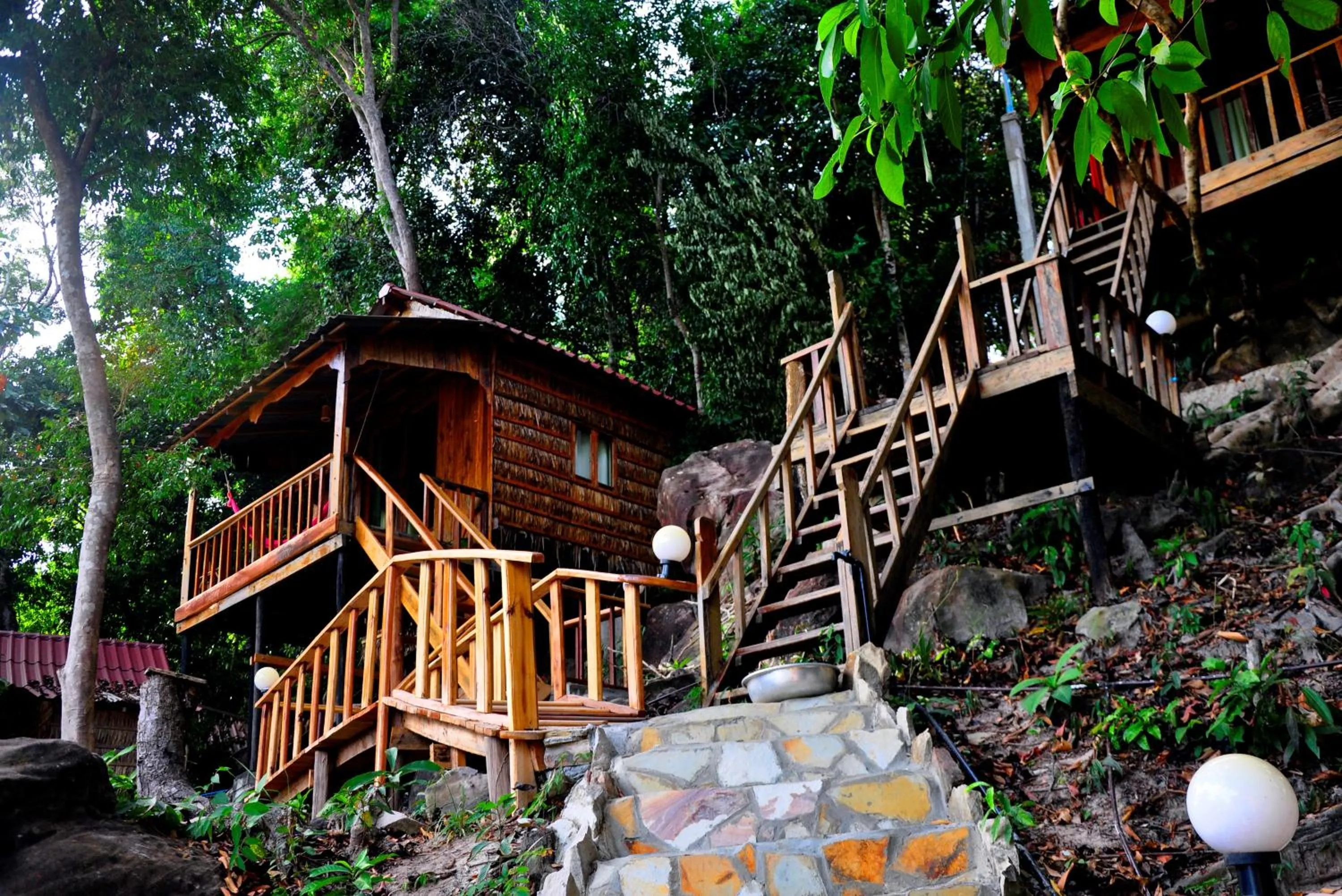Balcony/Terrace in White Beach Bungalows