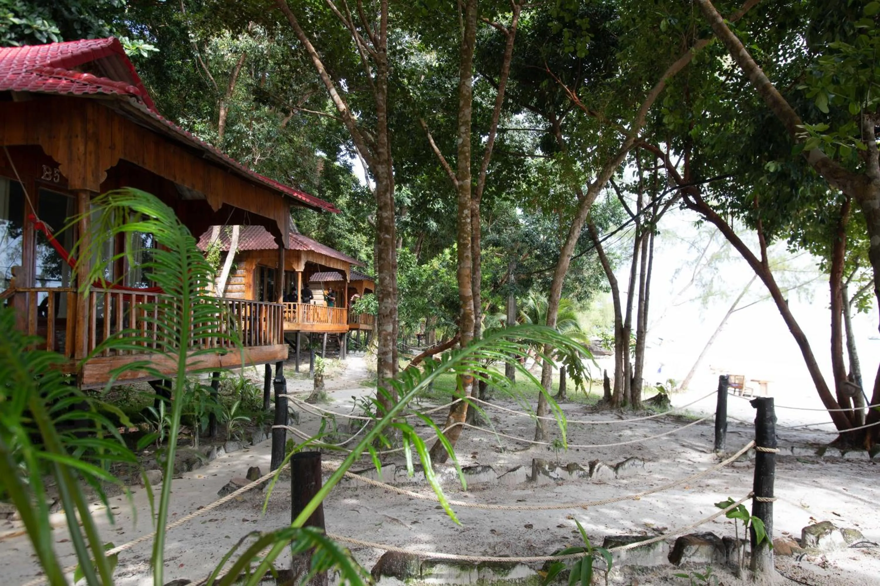 Garden in White Beach Bungalows