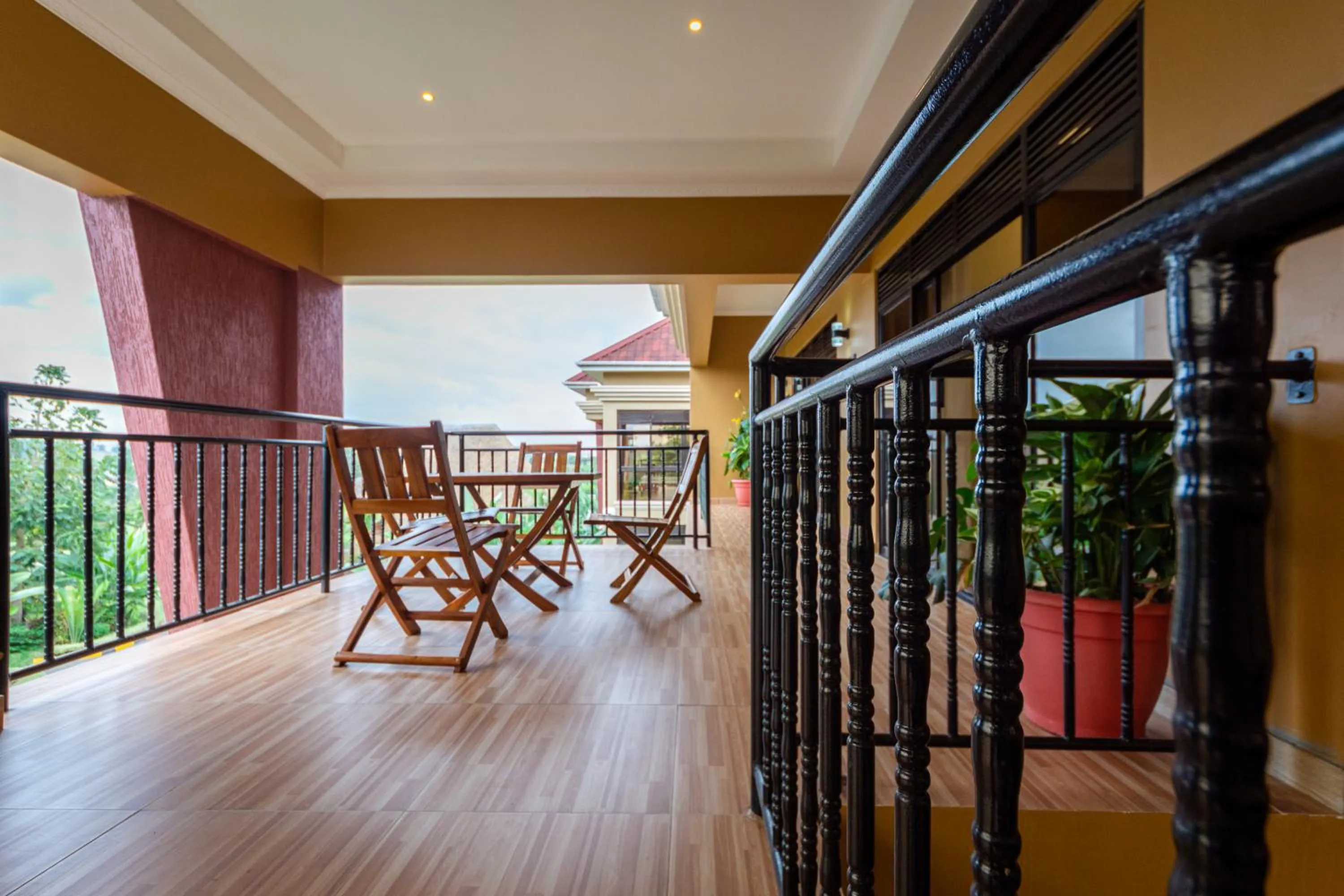 Balcony/Terrace in Las Vegas Garden Hotel Mbarara