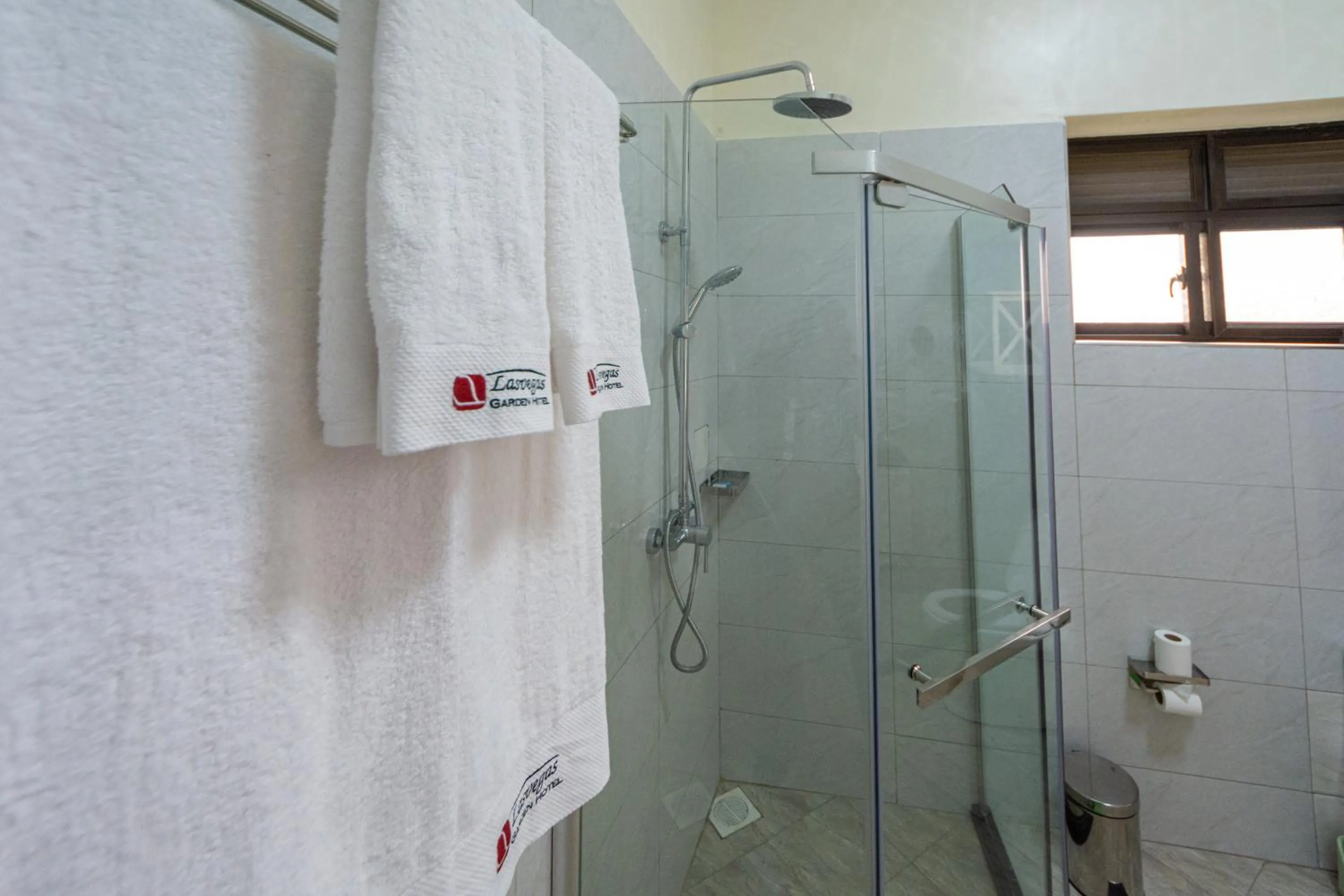 Shower in Las Vegas Garden Hotel Mbarara