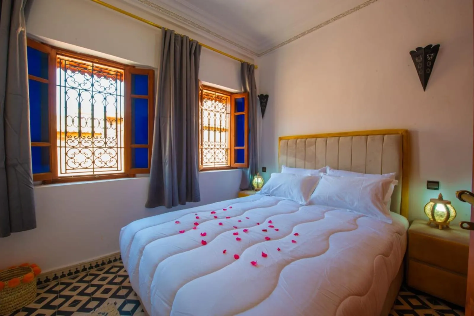 Bed in Riad Amely