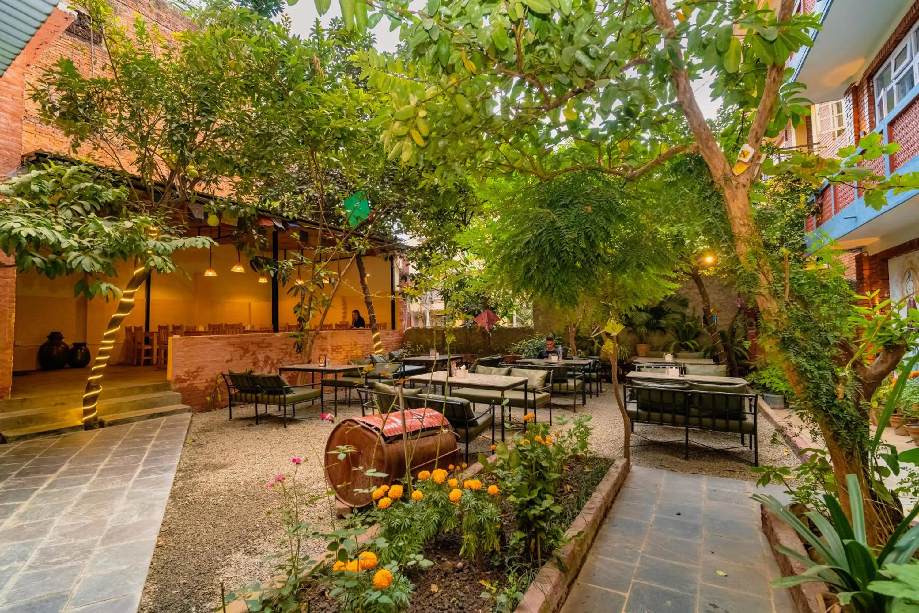 Garden in Kwabahal Boutique Hostel