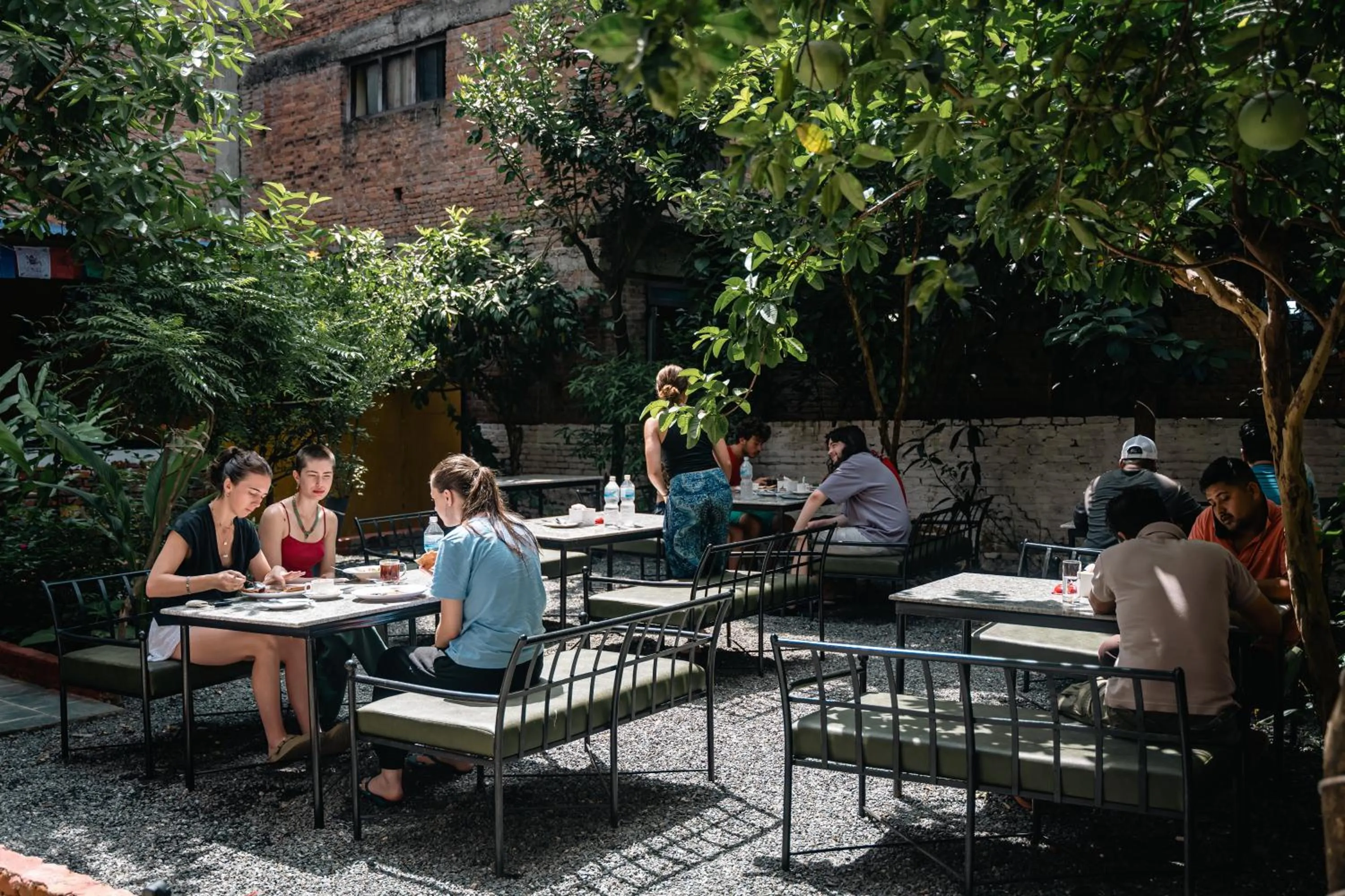 Patio in Kwabahal Boutique Hostel