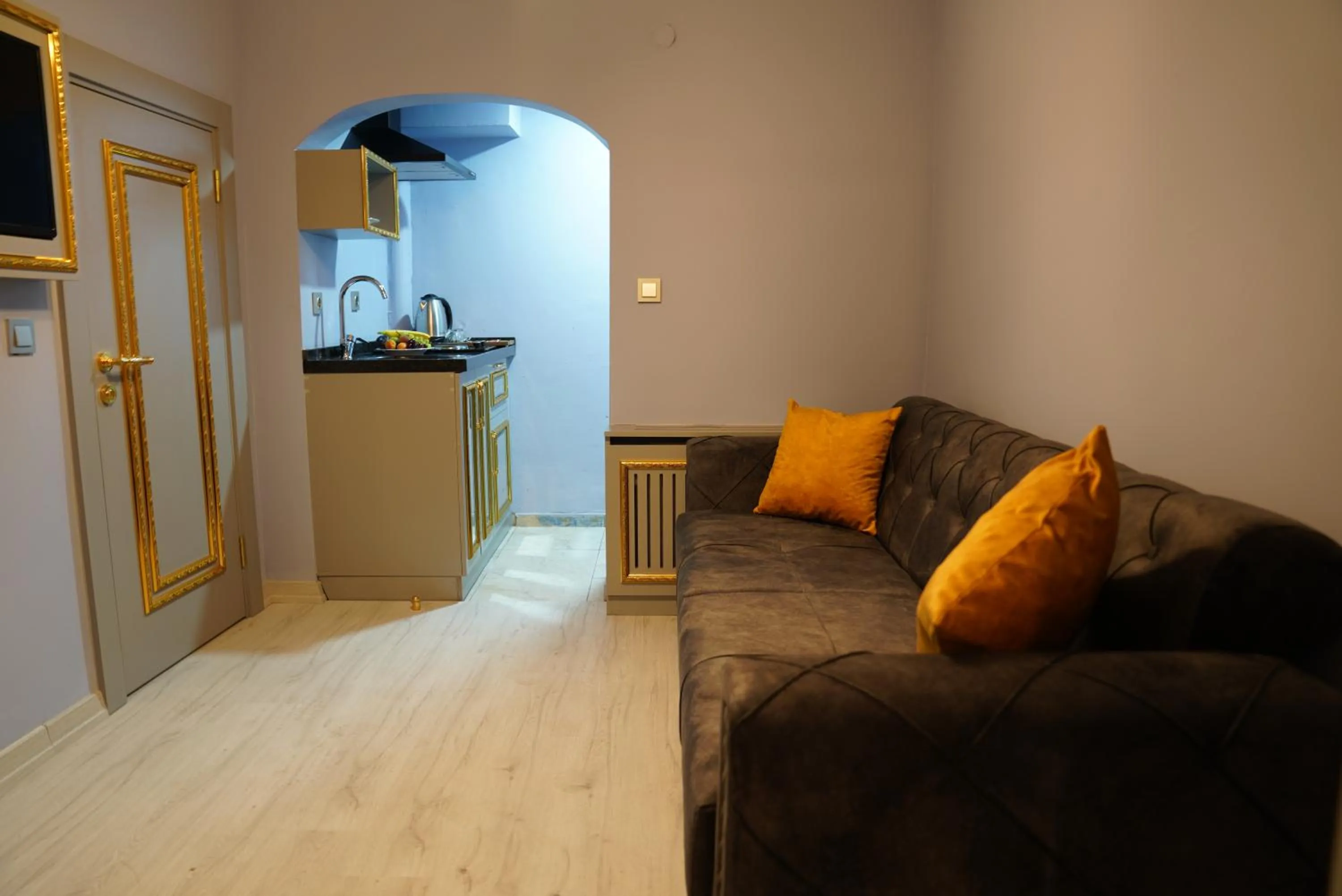 Seating area in Taksim Maria suit hotel