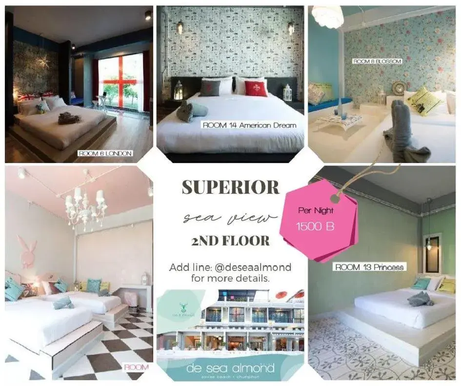 Superior Double Room with Sea View in De Sea Almond Superior Double Room with Sea View in De Sea Almond