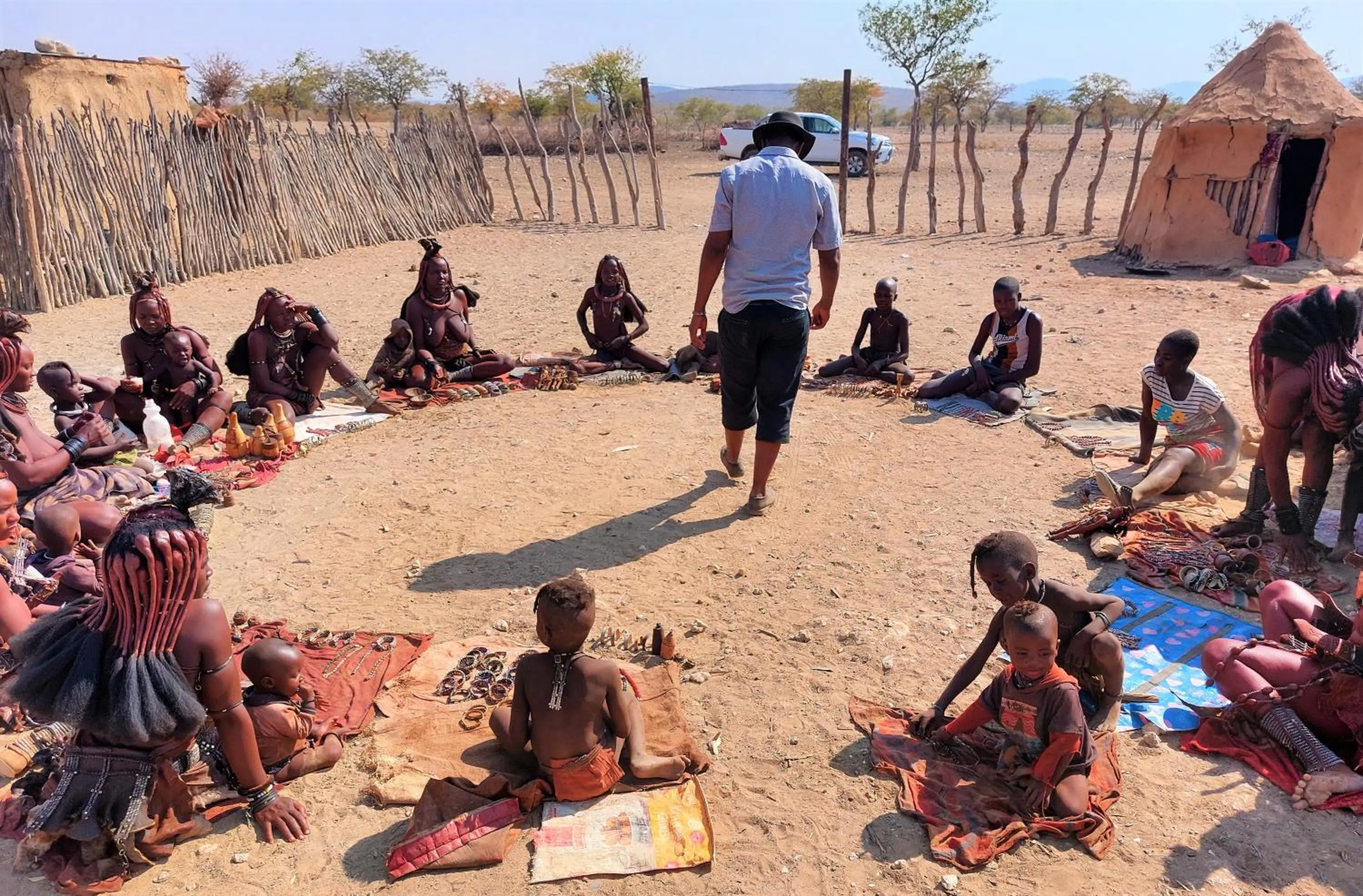 People in Opuwo Country Lodge