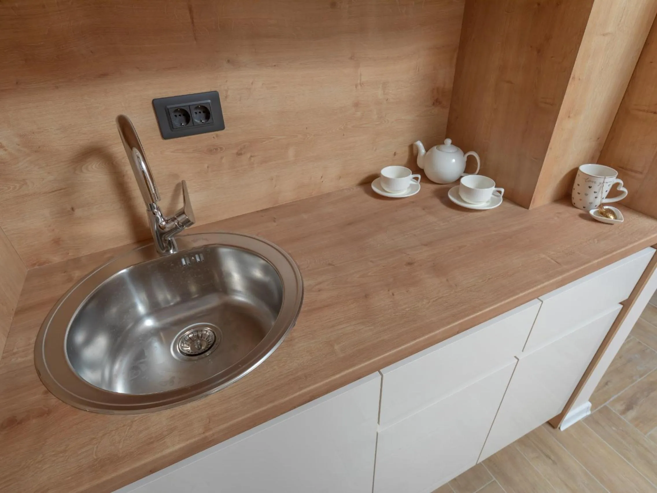 Kitchen or kitchenette in Hotel Diman