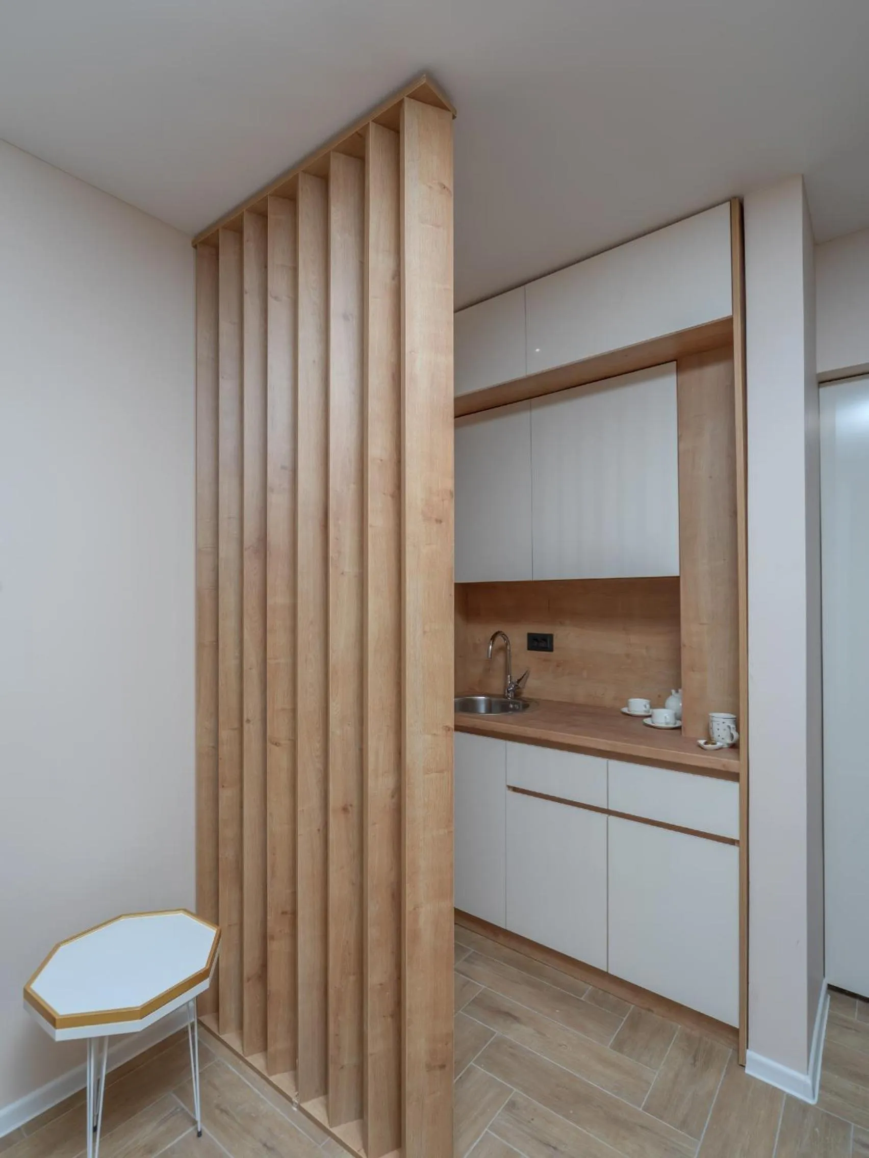 Kitchen or kitchenette in Hotel Diman