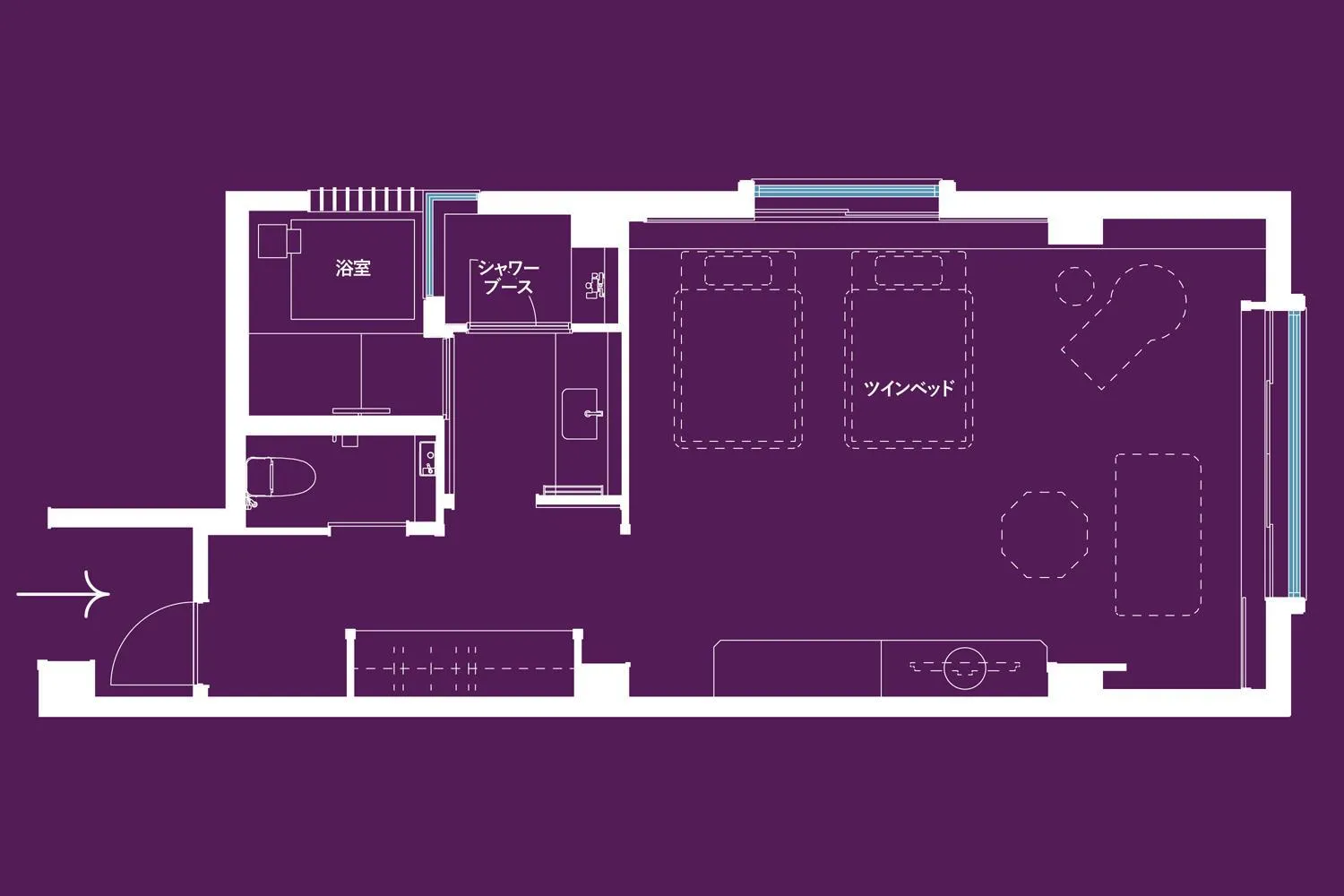 Floor plan in Hotel Yuraku Kyo-yasaka
