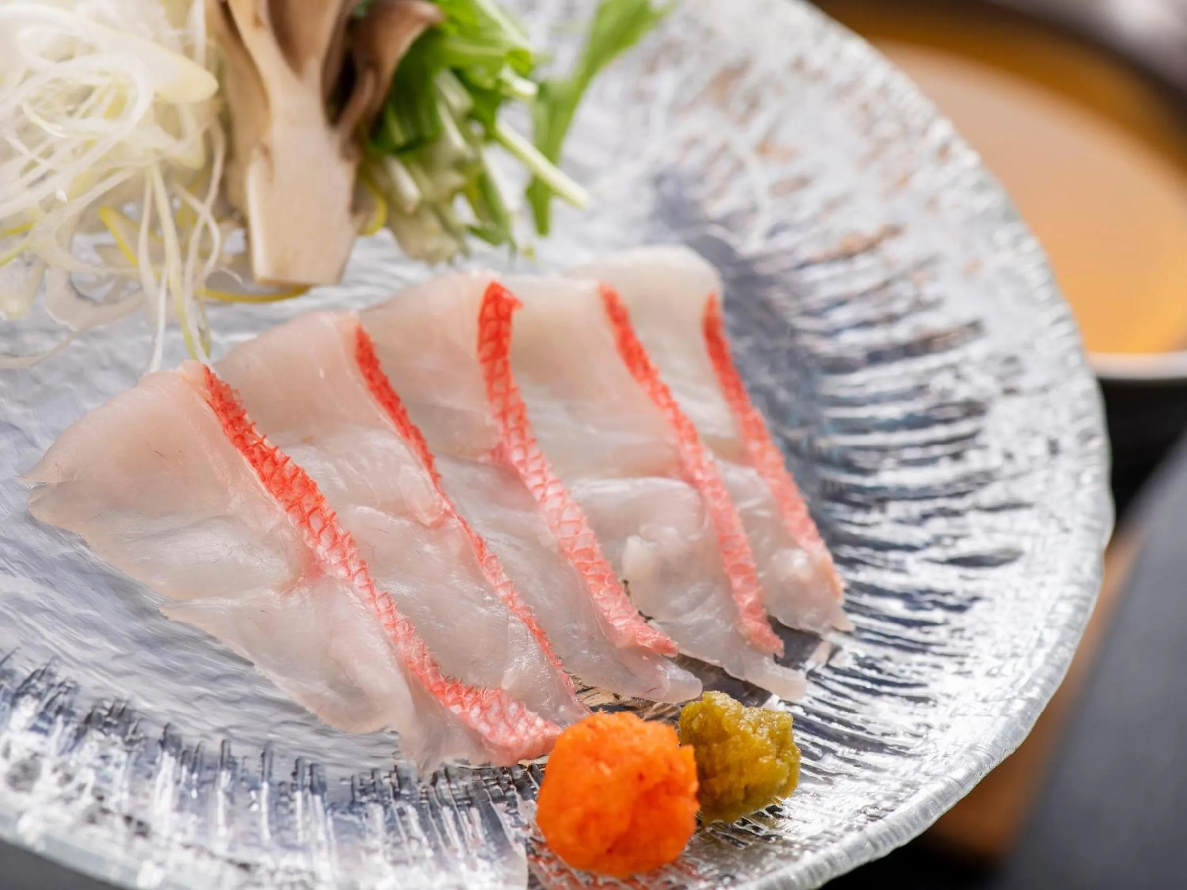 Food close-up in Izu Atagawa Onsen Miharuya