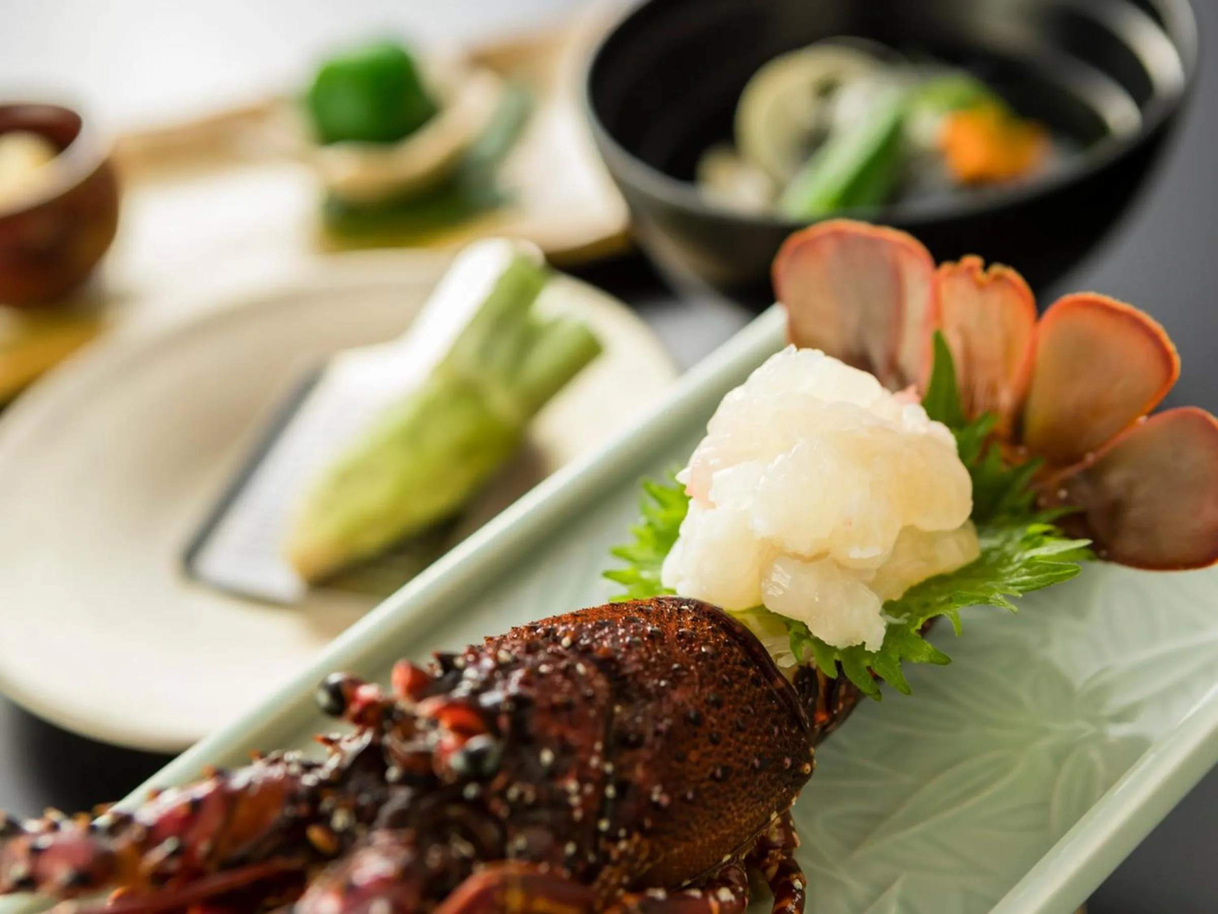 Food close-up in Izu Atagawa Onsen Miharuya