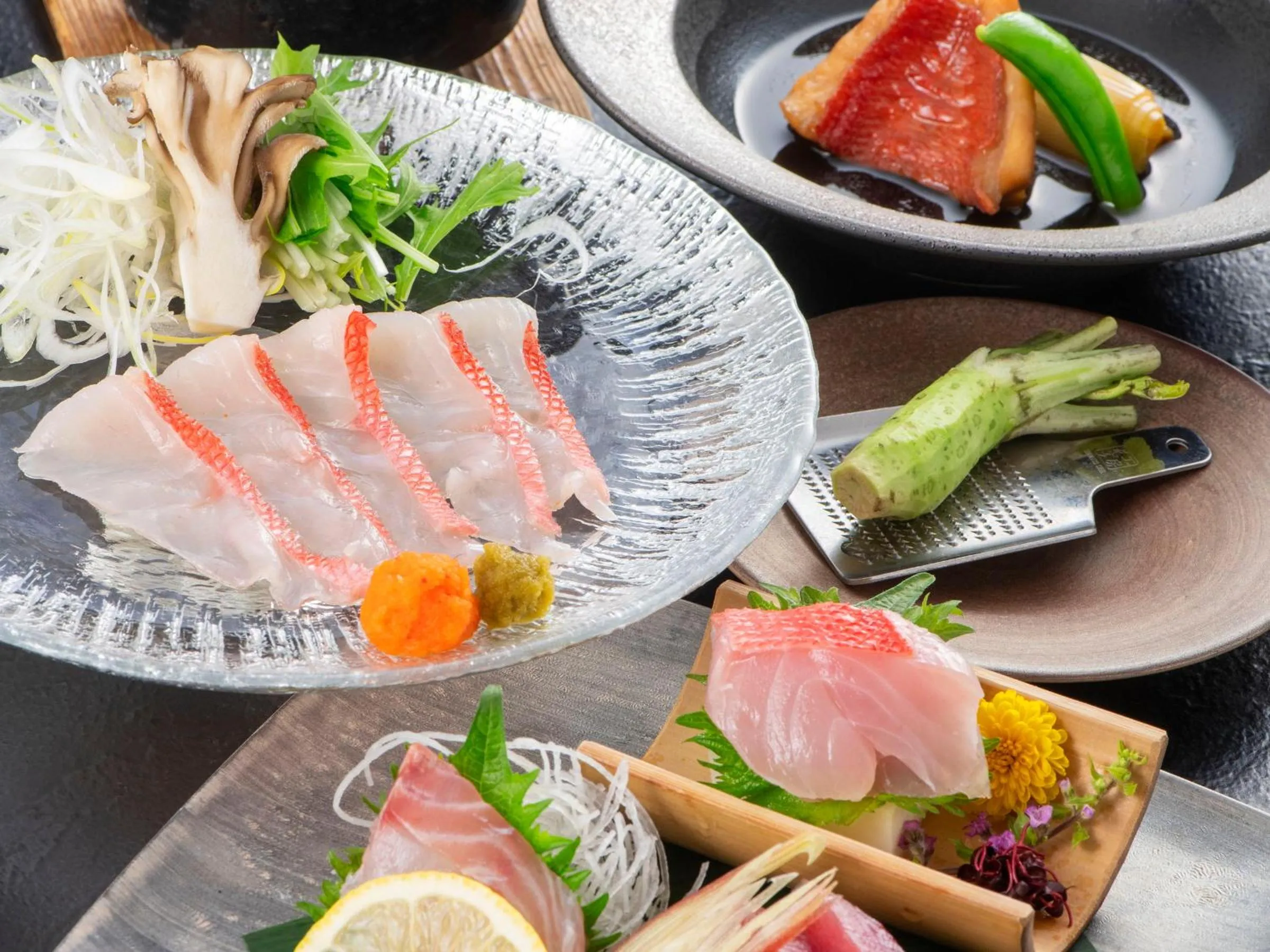 Food close-up in Izu Atagawa Onsen Miharuya