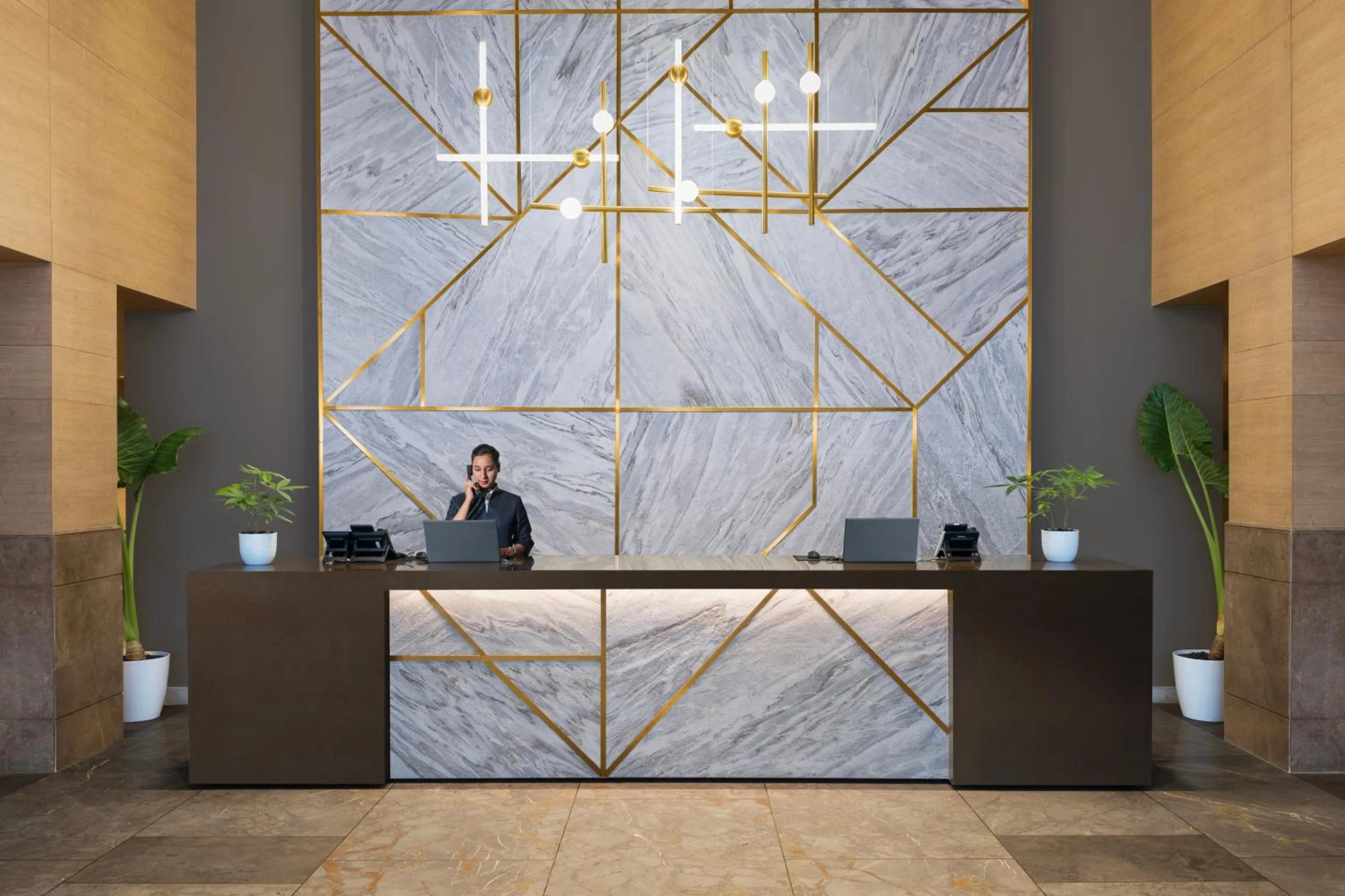 Lobby or reception in Hyatt Place Vijayawada