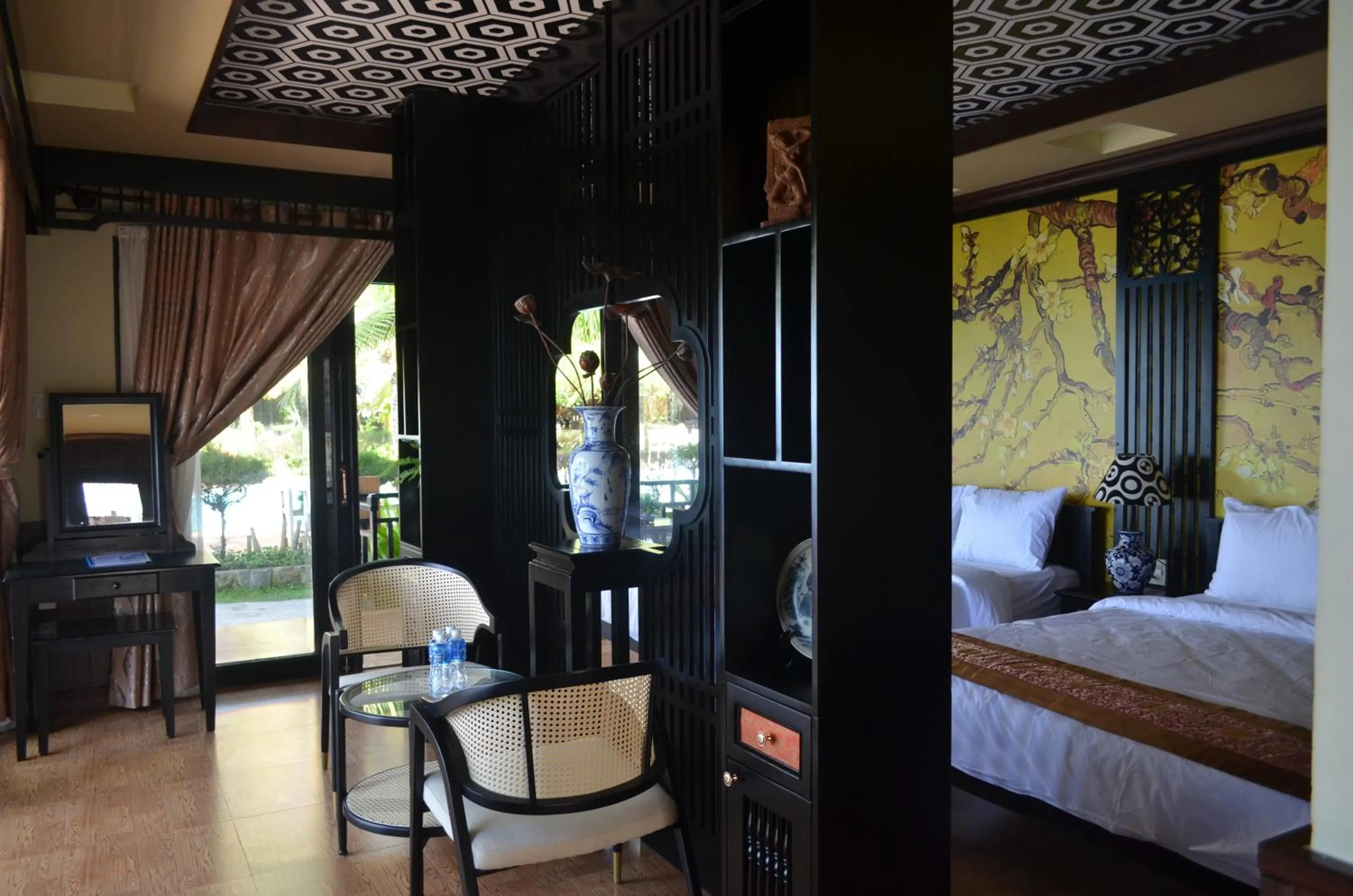 Seating area, Bed in Rang Garden Beach Side