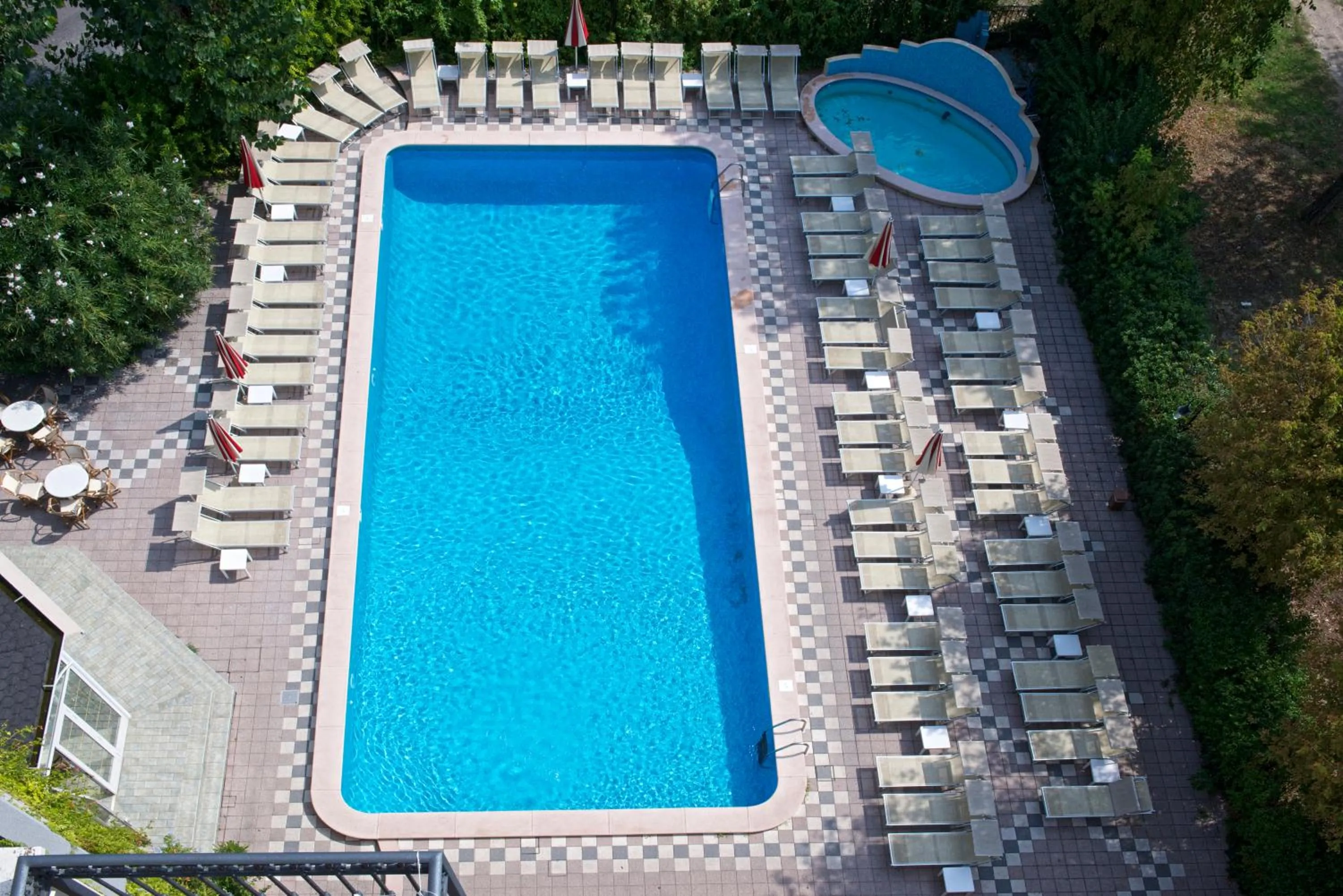 Pool view in Hotel President