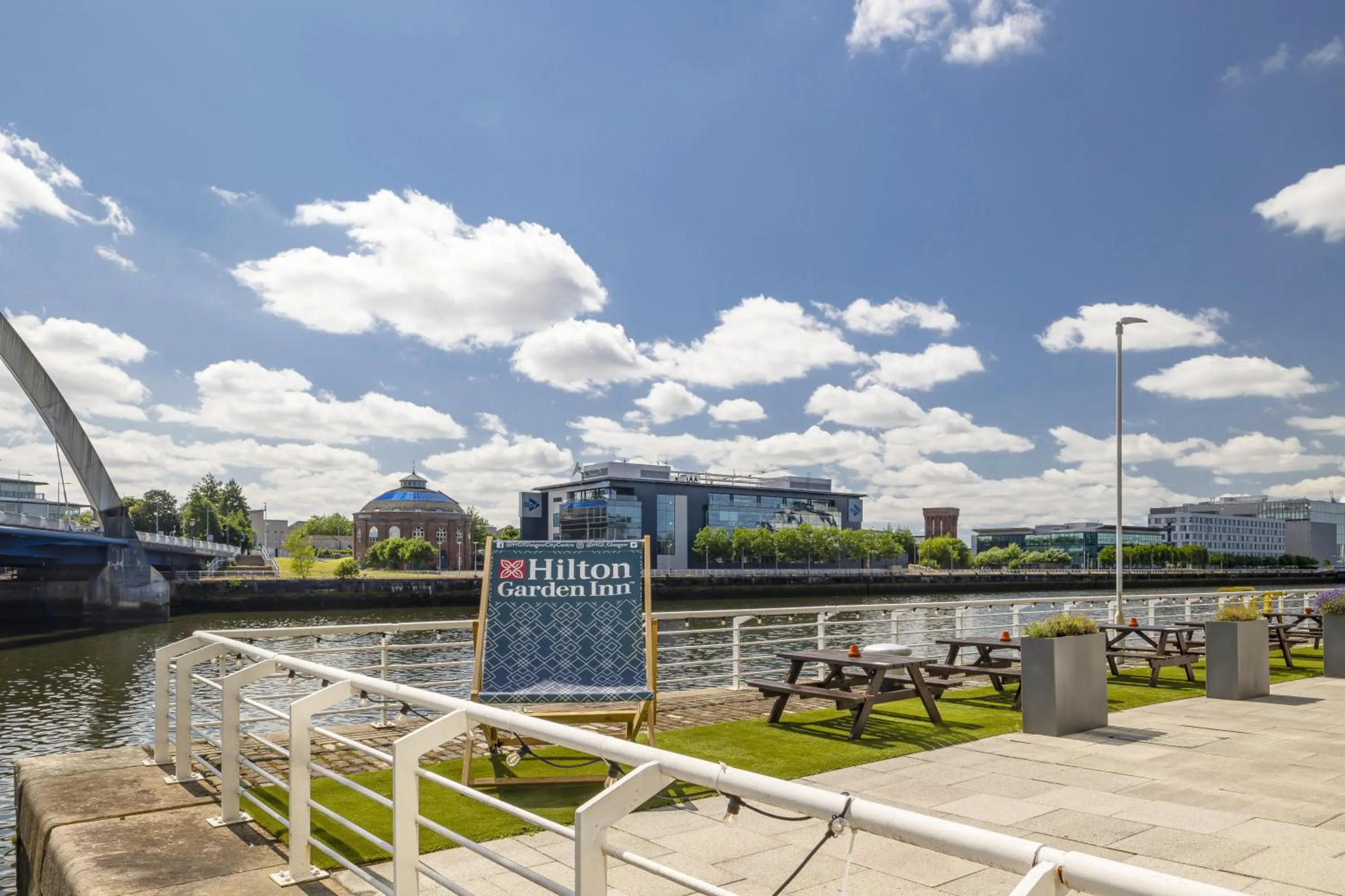 Patio in Hilton Garden Inn Glasgow City Centre