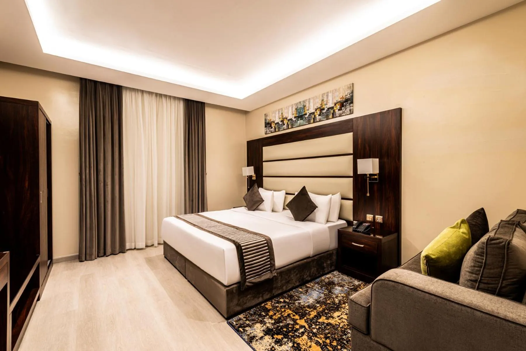 Bed in Beach View Hotel