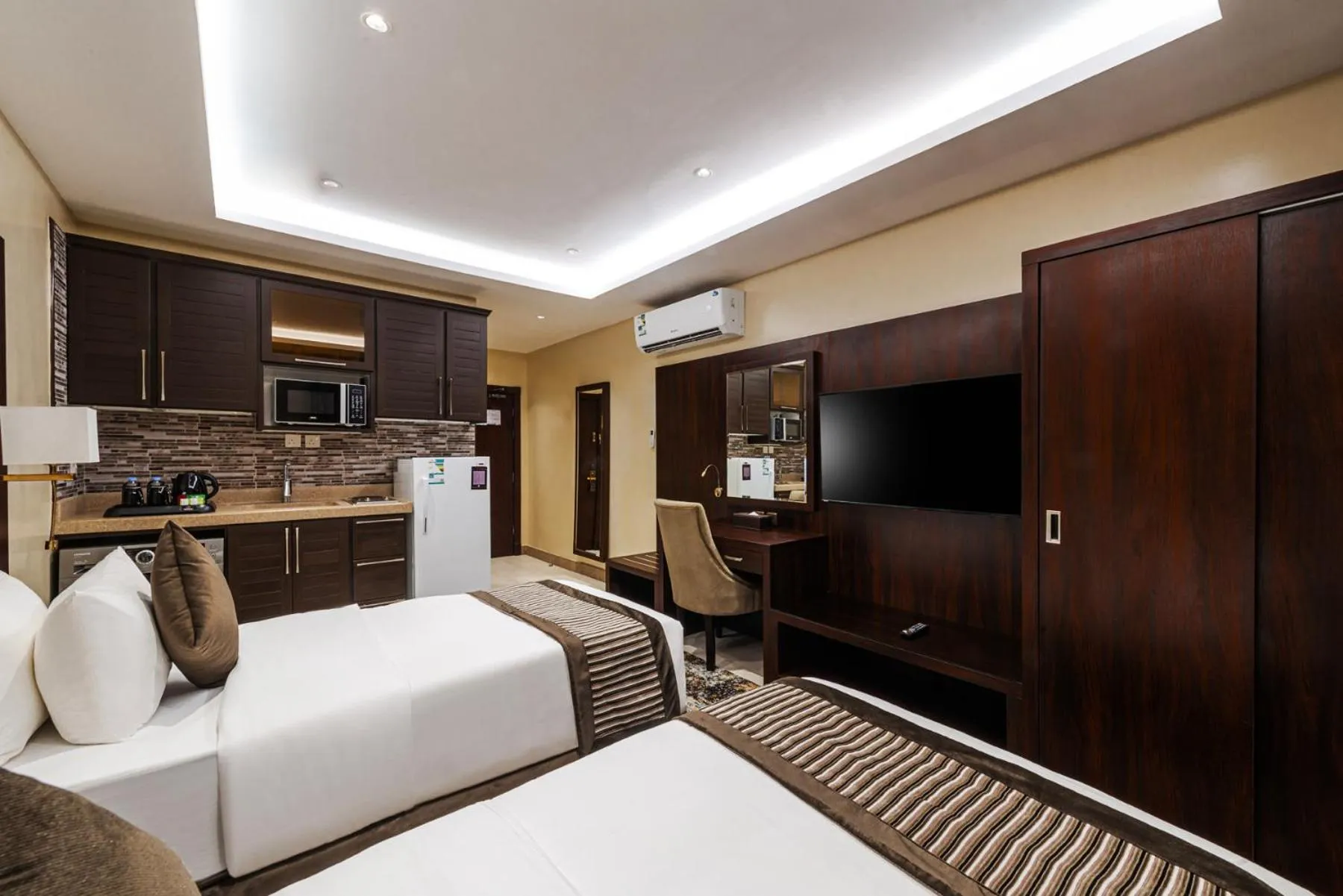 Bed in Beach View Hotel