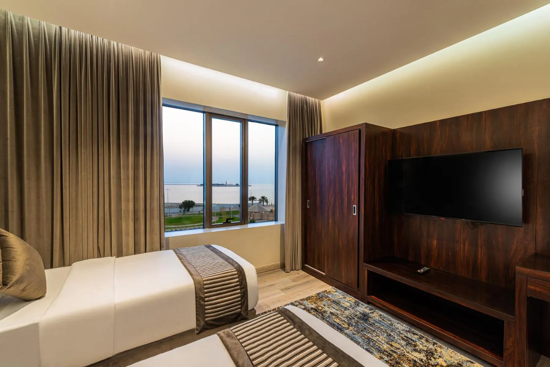 Bed in Beach View Hotel