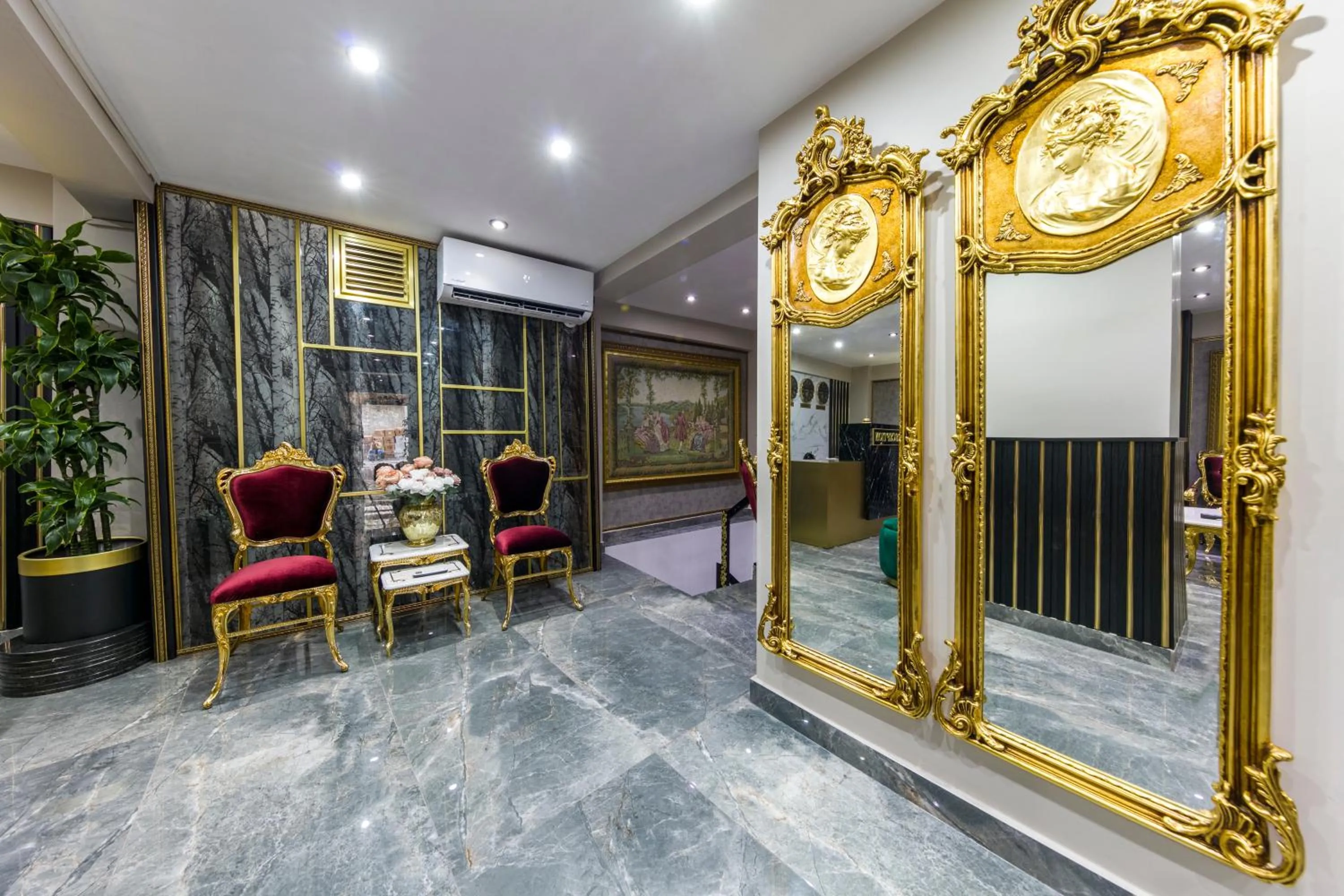 Seating area in Golden Bazaar hotel