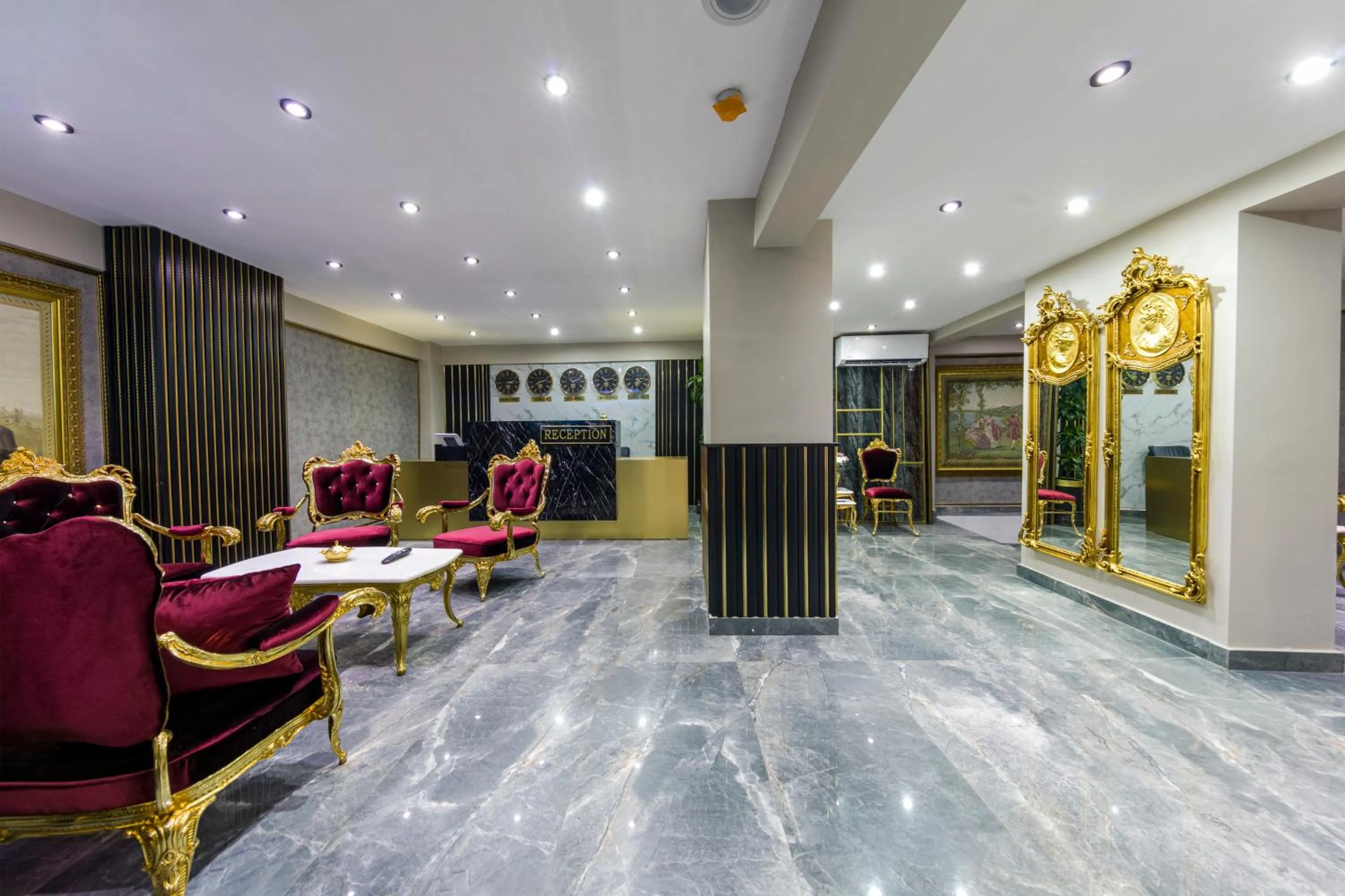 Seating area in Golden Bazaar hotel