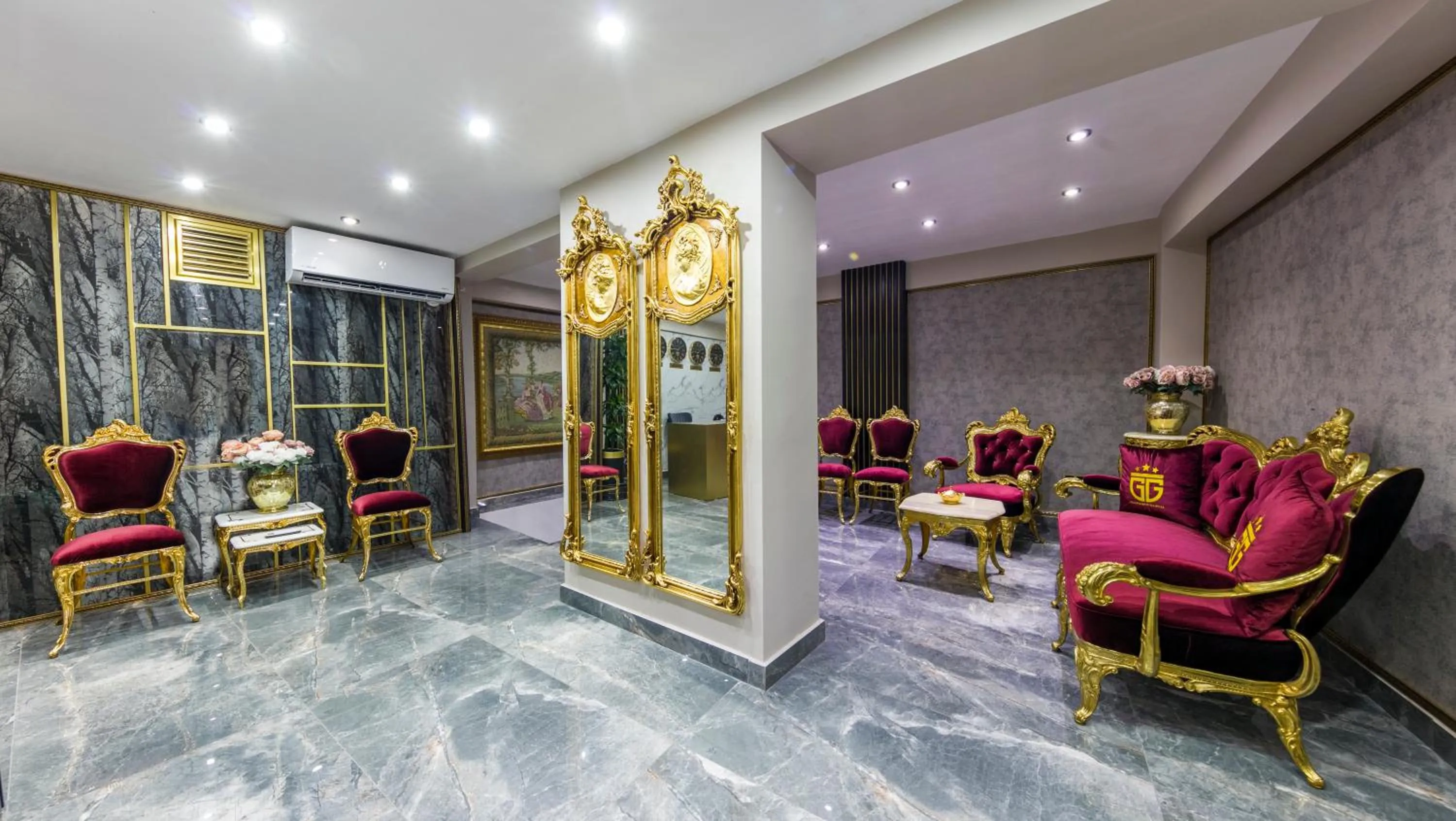Seating area in Golden Bazaar hotel