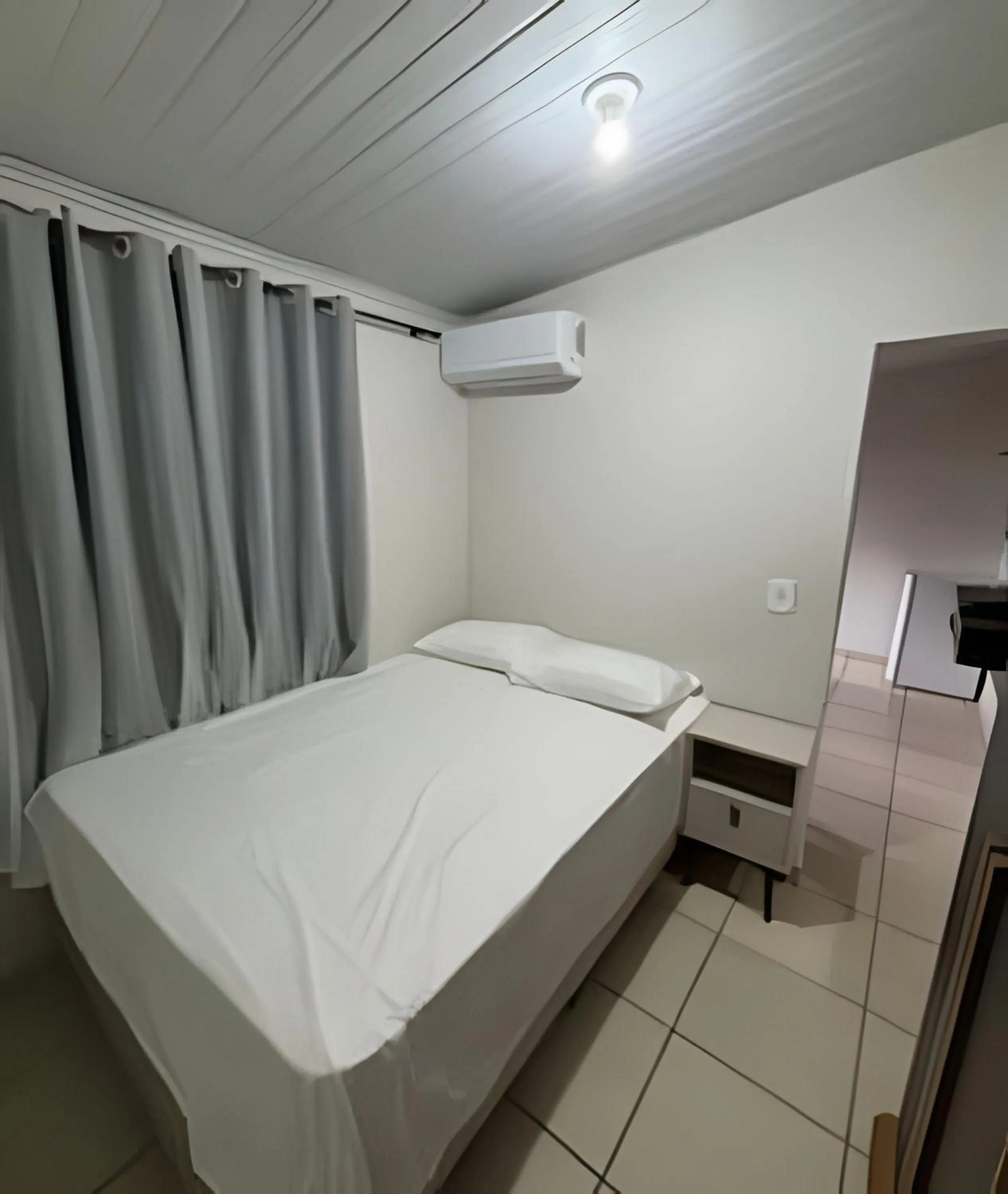 Bed in Apartamentos 1Qto, Cozinha Completa, até 4 hospedes Jr Catito