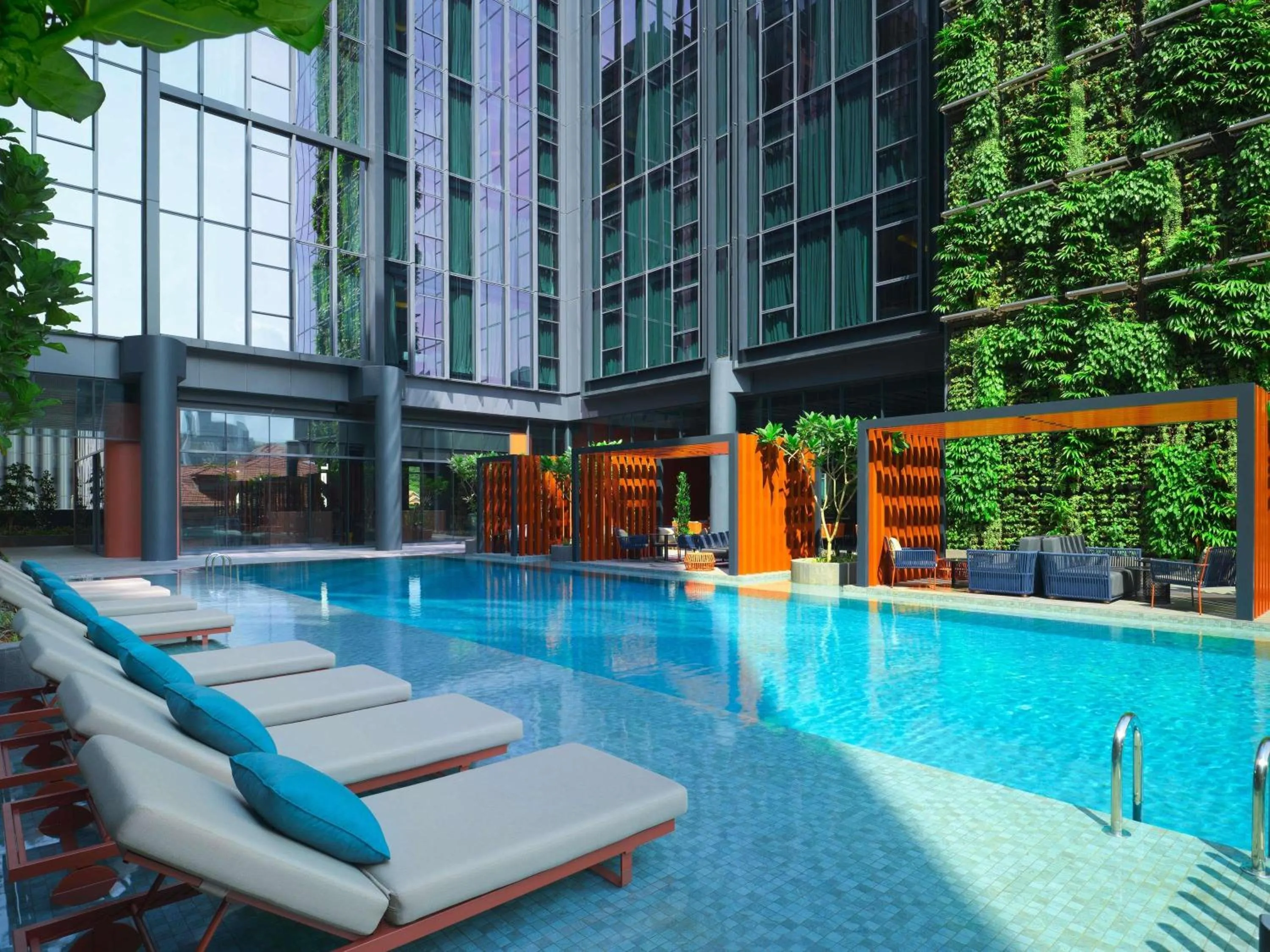 Pool view in Pullman Singapore Hill Street