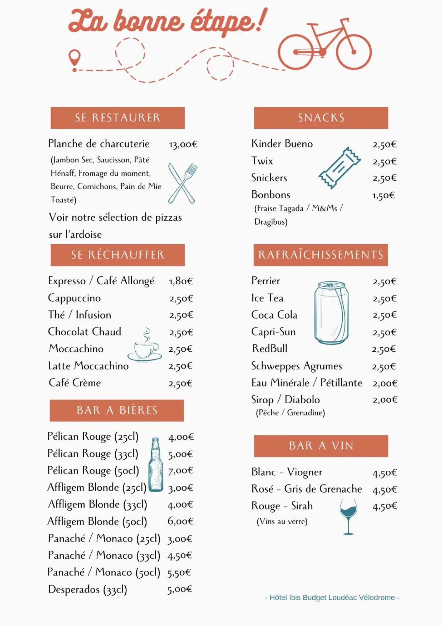 Lounge or bar in ibis budget Loudéac Vélodrome