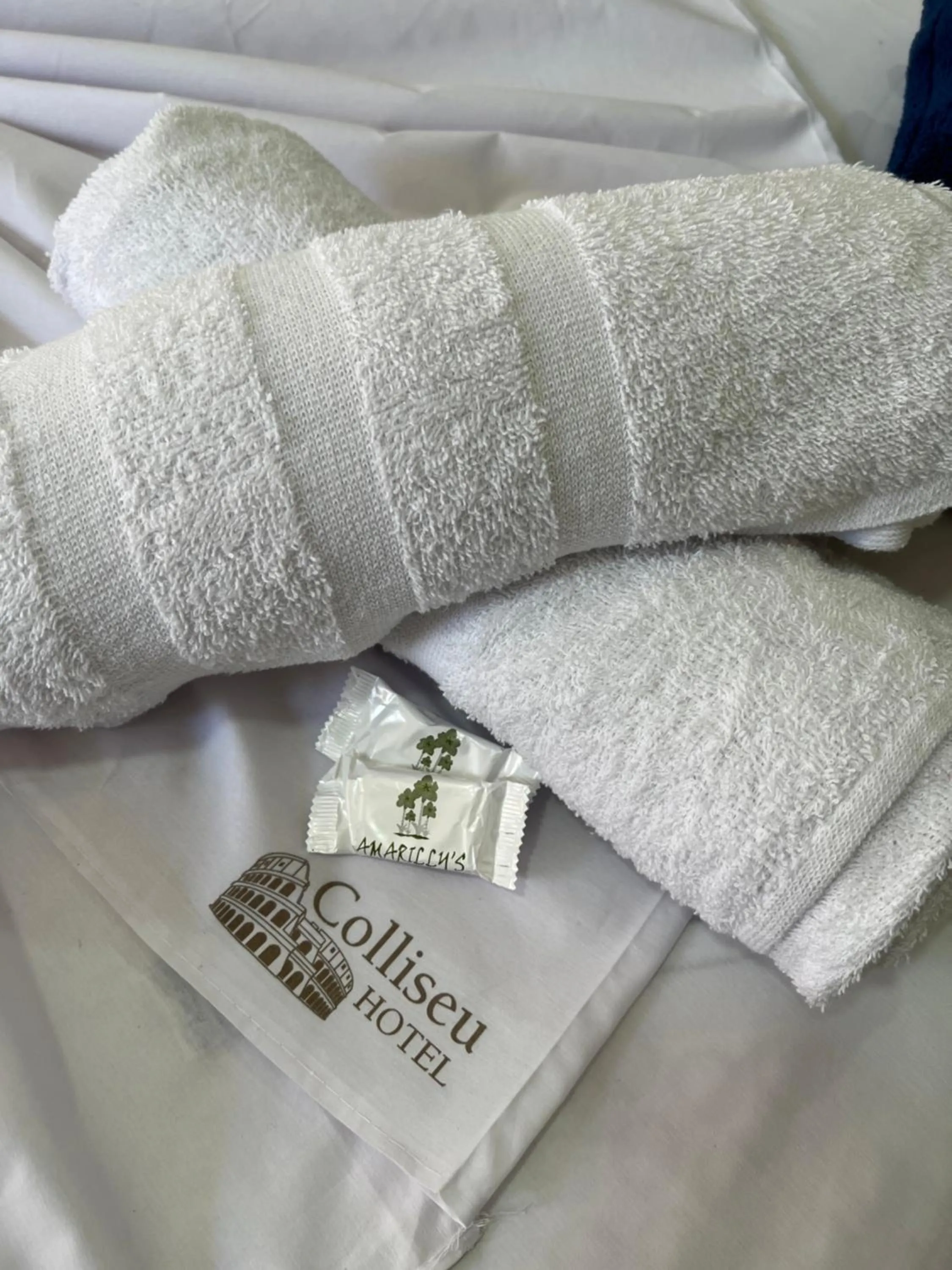 towels, Bed in Hotel Pousada Colliseu