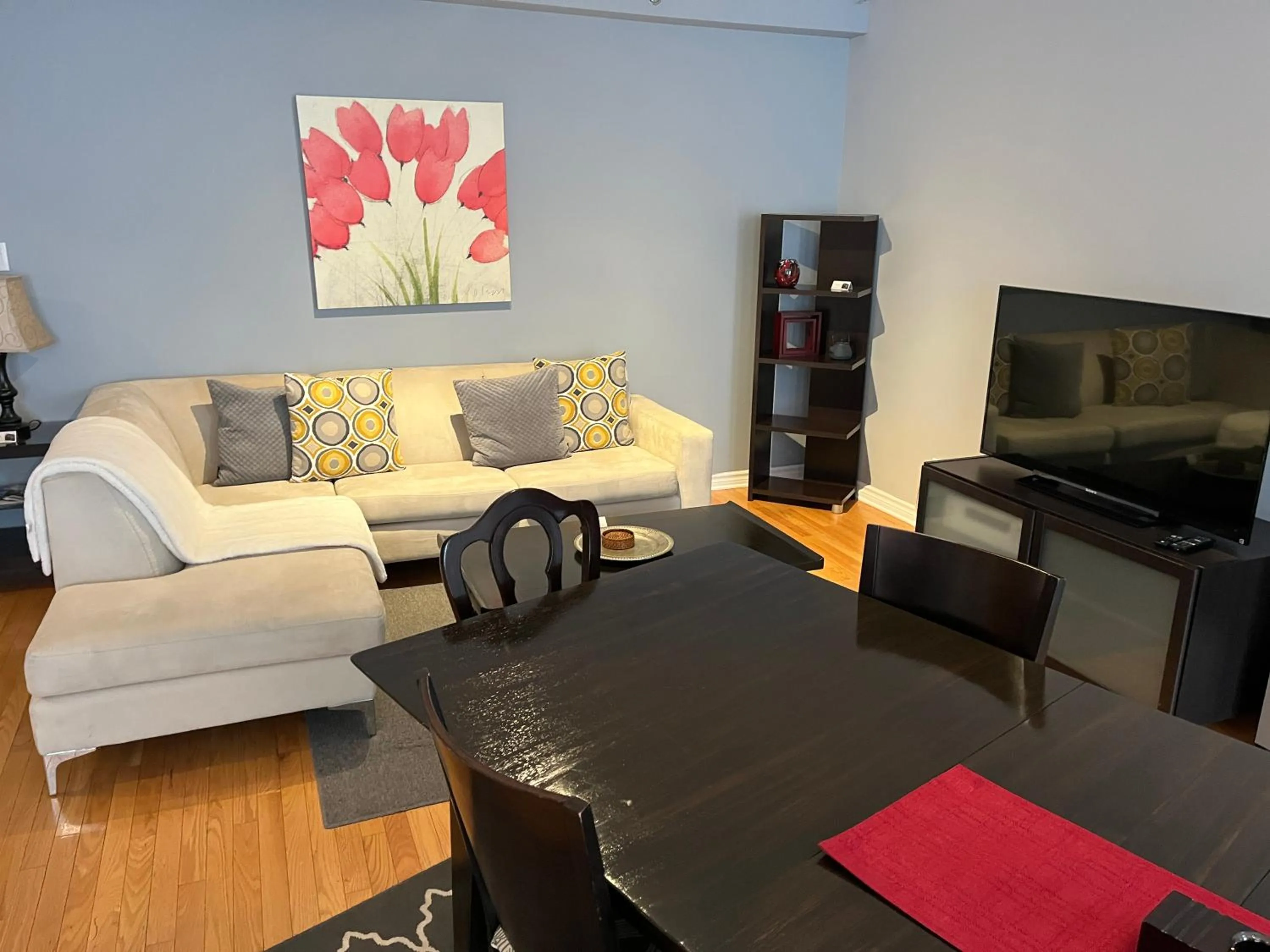 Living room in ApartHotelMontreal by Les Terrasses Saint Urbain 2225I2