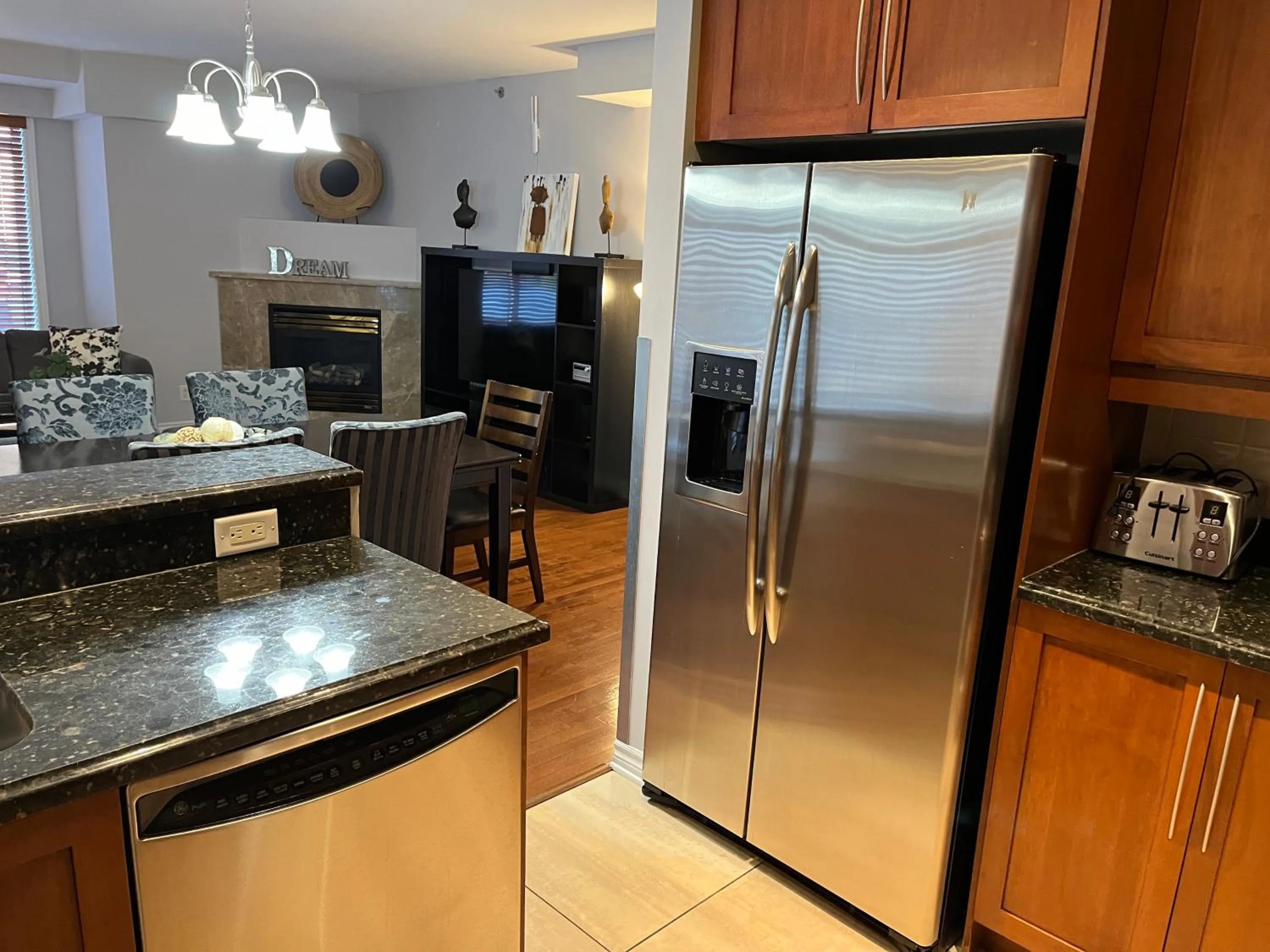 kitchen in ApartHotelMontreal by Les Terrasses Saint Urbain 2225I2