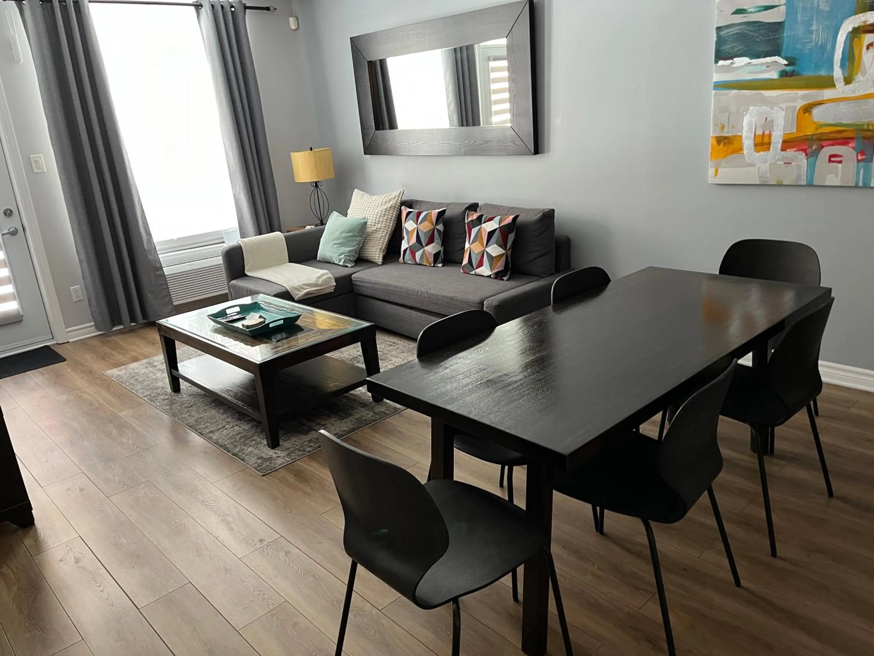 Living room in ApartHotelMontreal by Les Terrasses Saint Urbain 2225I2