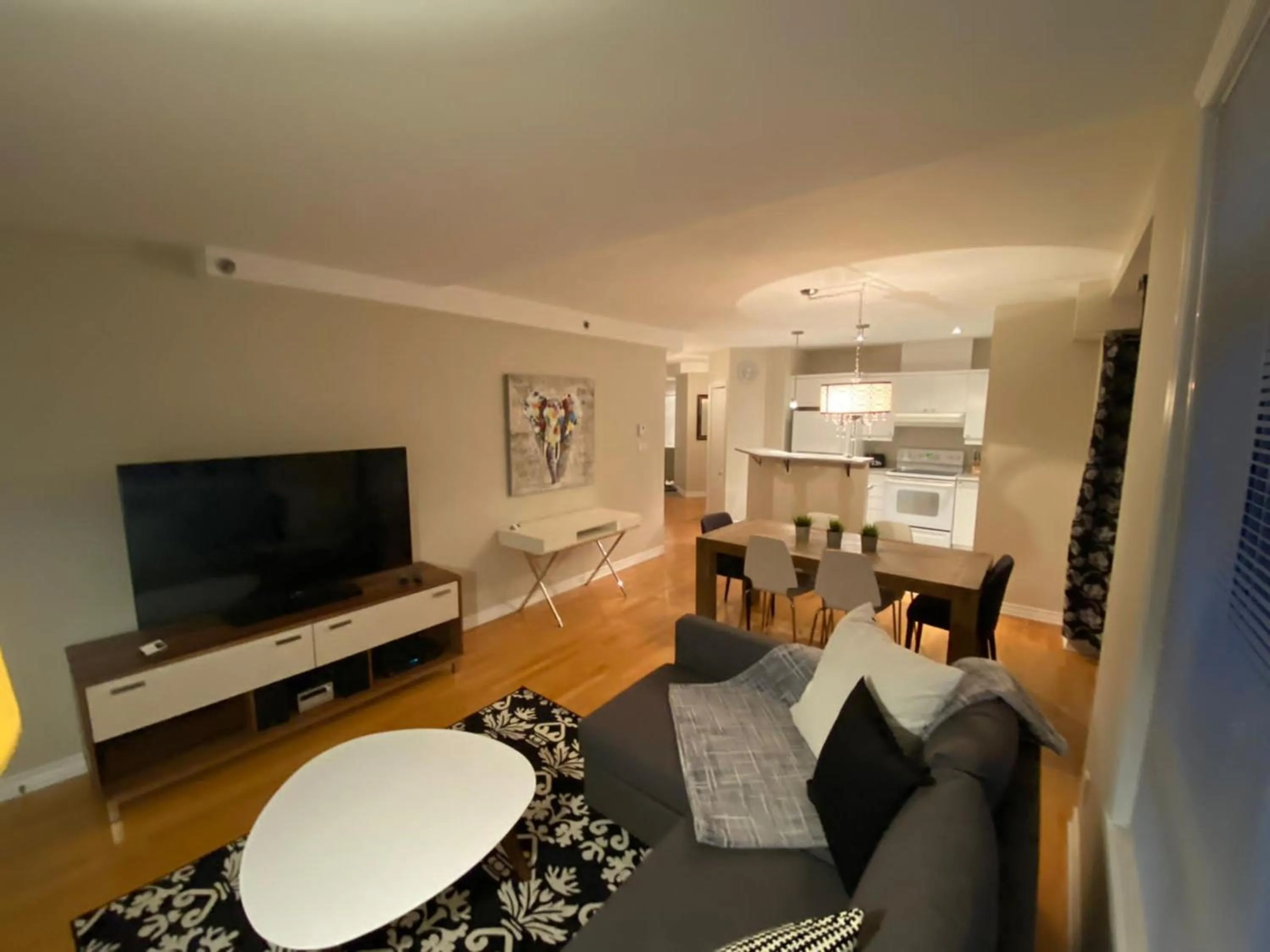 Living room in ApartHotelMontreal by Les Terrasses Saint Urbain 2225I2