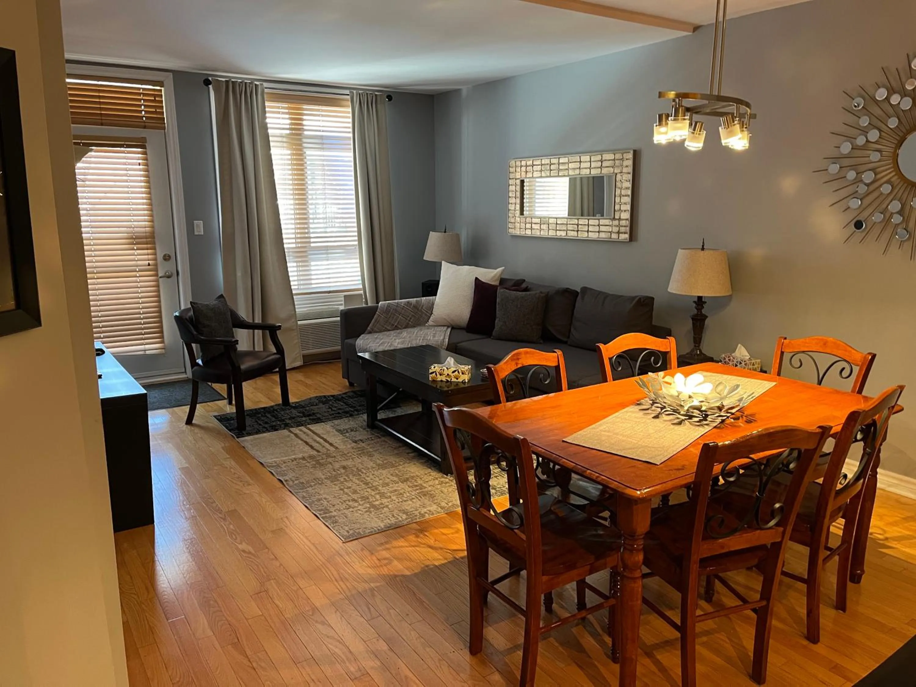 Living room in ApartHotelMontreal by Les Terrasses Saint Urbain 2225I2