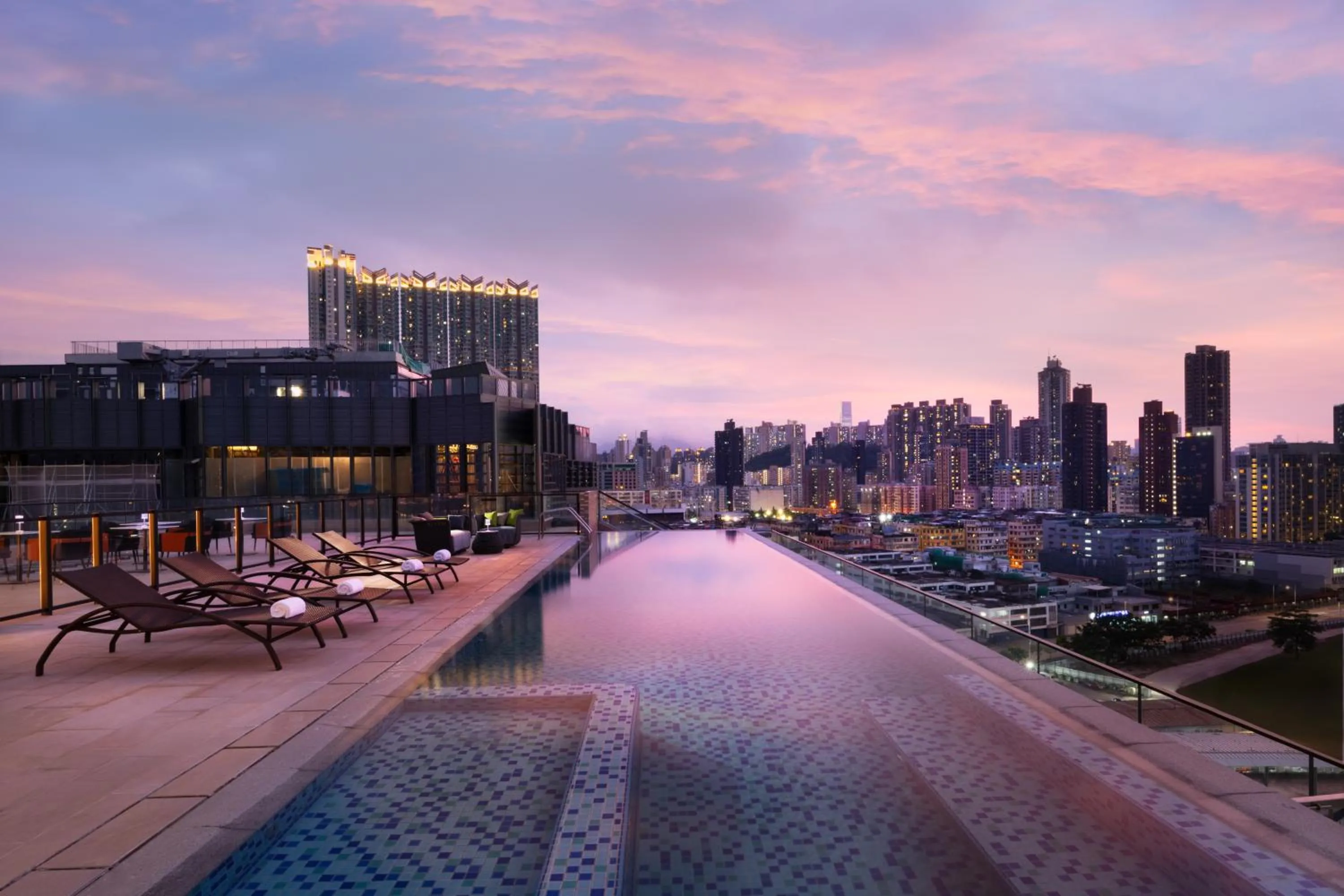 Pool view in Dorsett Kai Tak