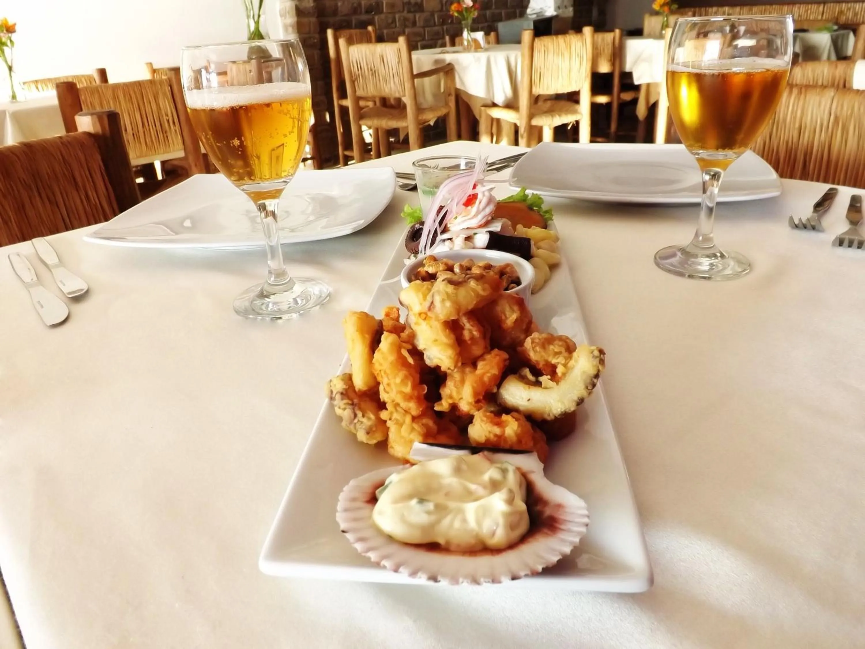 Food in Bamboo Lodge Paracas